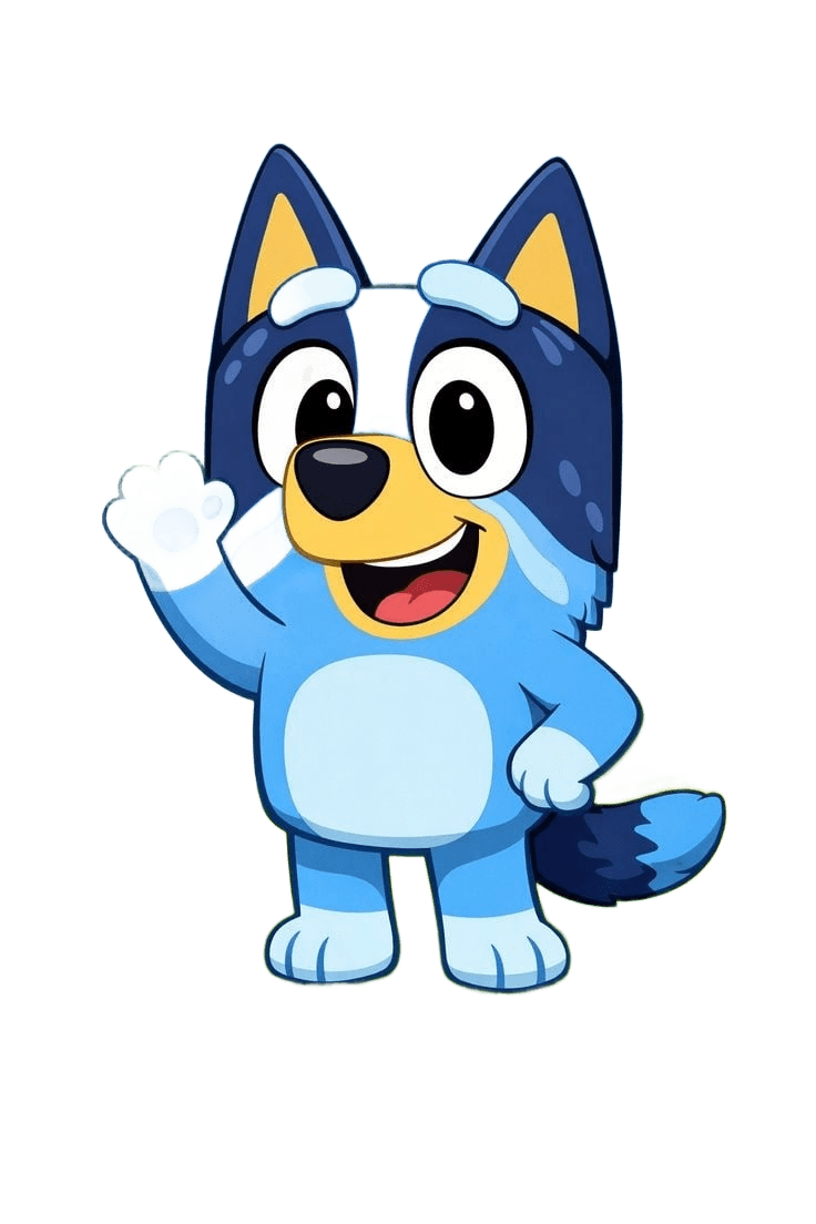 Remove Background from Bluey Cartoon Character Image