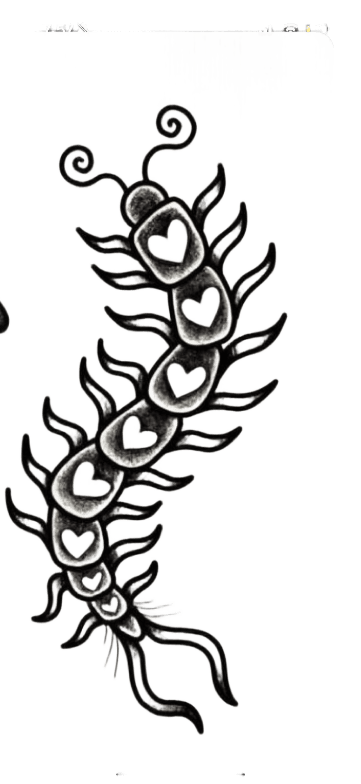 Remove Background from Centipede Drawing | BgRemovit AI