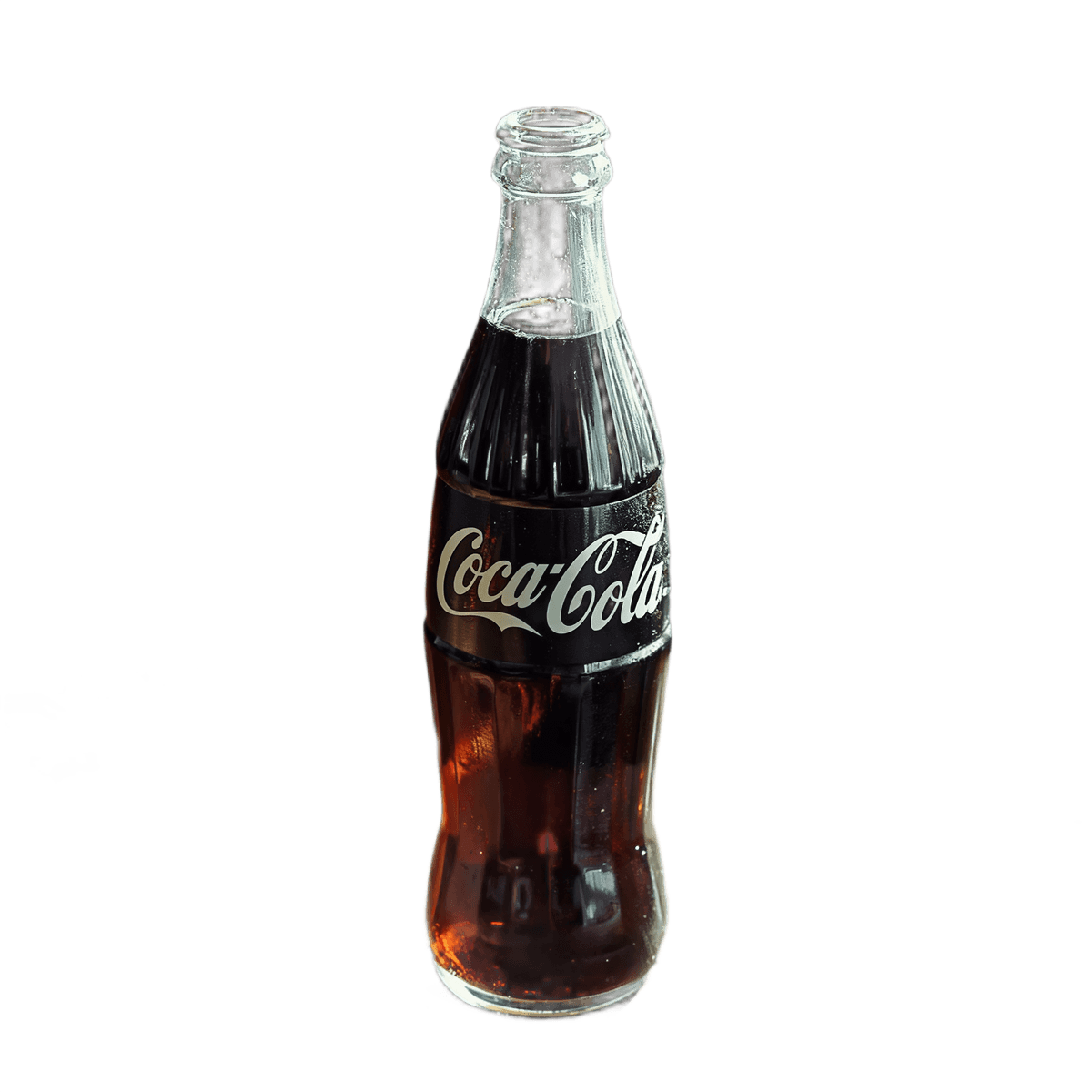 Crystal Clear: Background Removed from Glass Coca-Cola Bottle