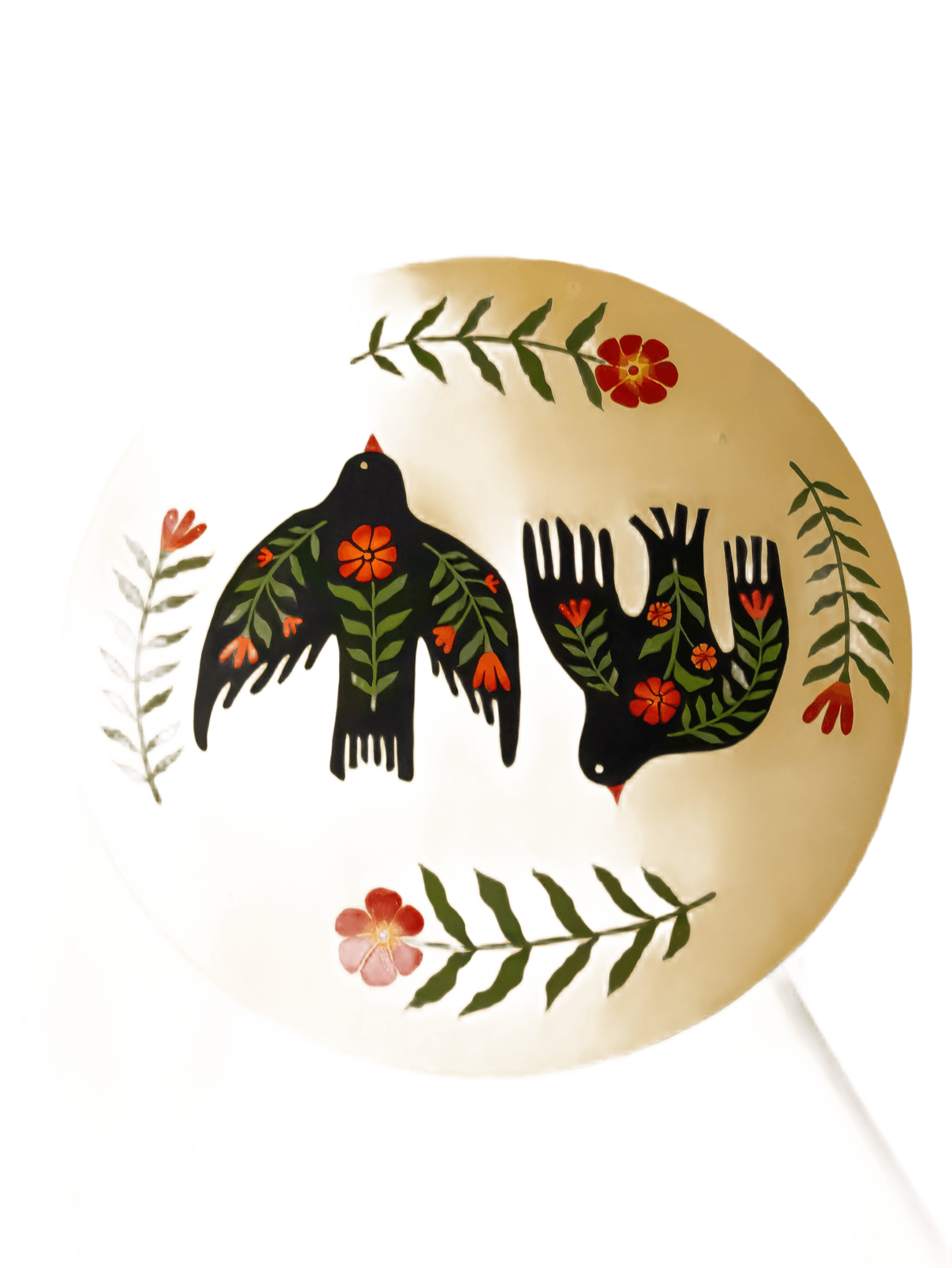 Remove Background from Decorative Bird Oval | BgRemovit AI Tool