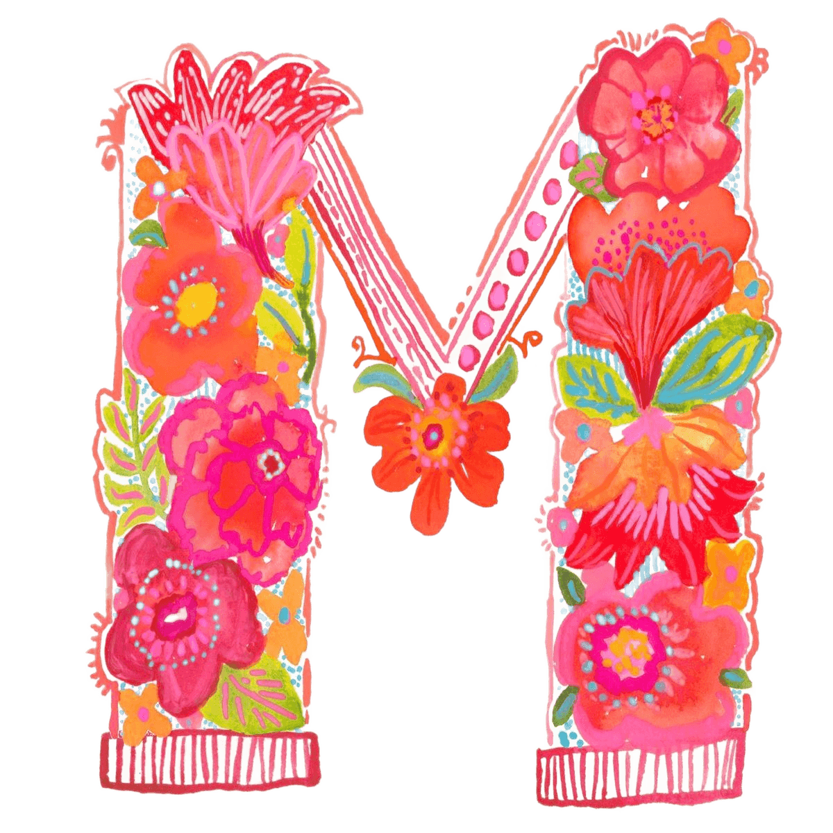 Flawless Background Removal for Floral Letter M Art | BgRemovit