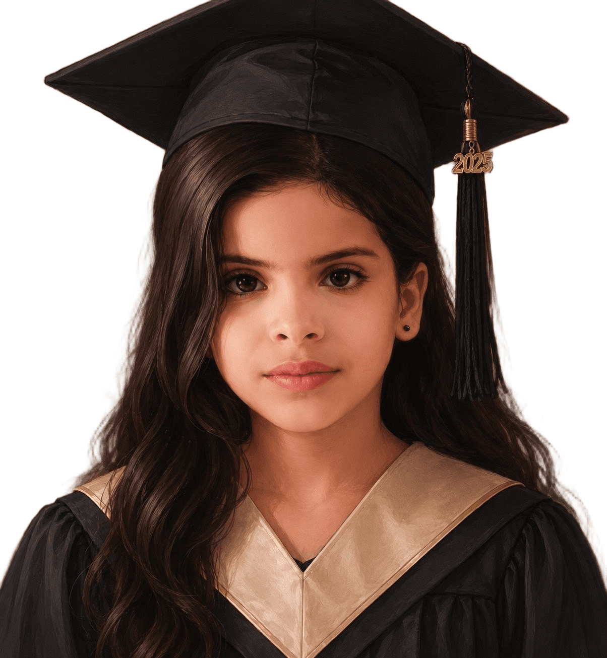 Remove Background from Graduation Photo of Girl in Cap & Gown