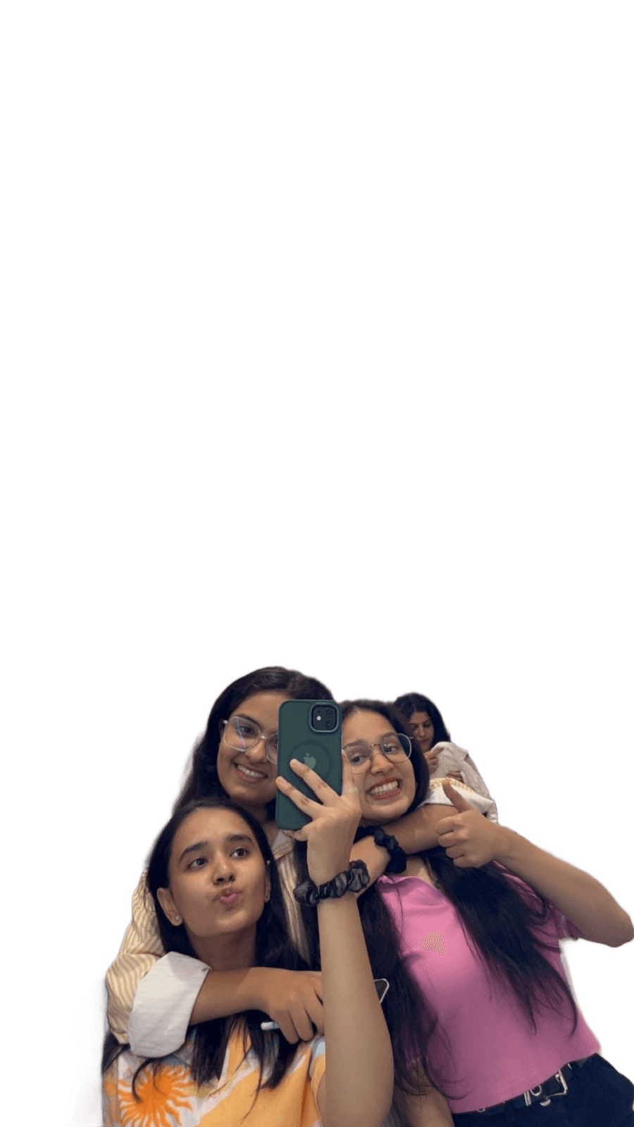 Remove Background from Group Selfie with Reflection | BgRemovit AI