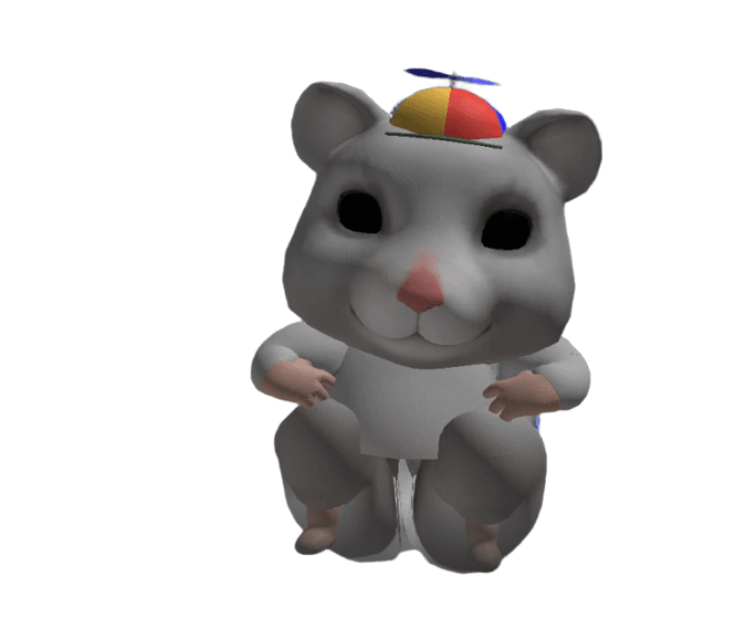 Remove Background from 3D Hamster Character with Propeller Hat