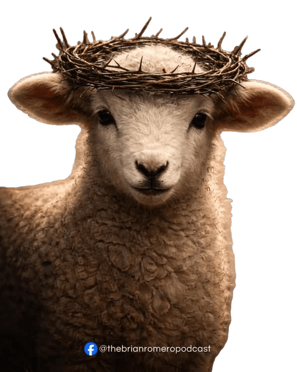 Remove Background from Lamb with Crown of Thorns & Watermark