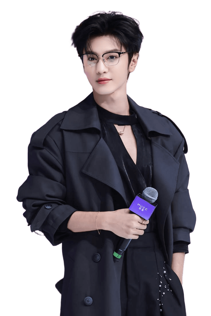 AI Background Removal: Male Portrait with Glasses & Microphone