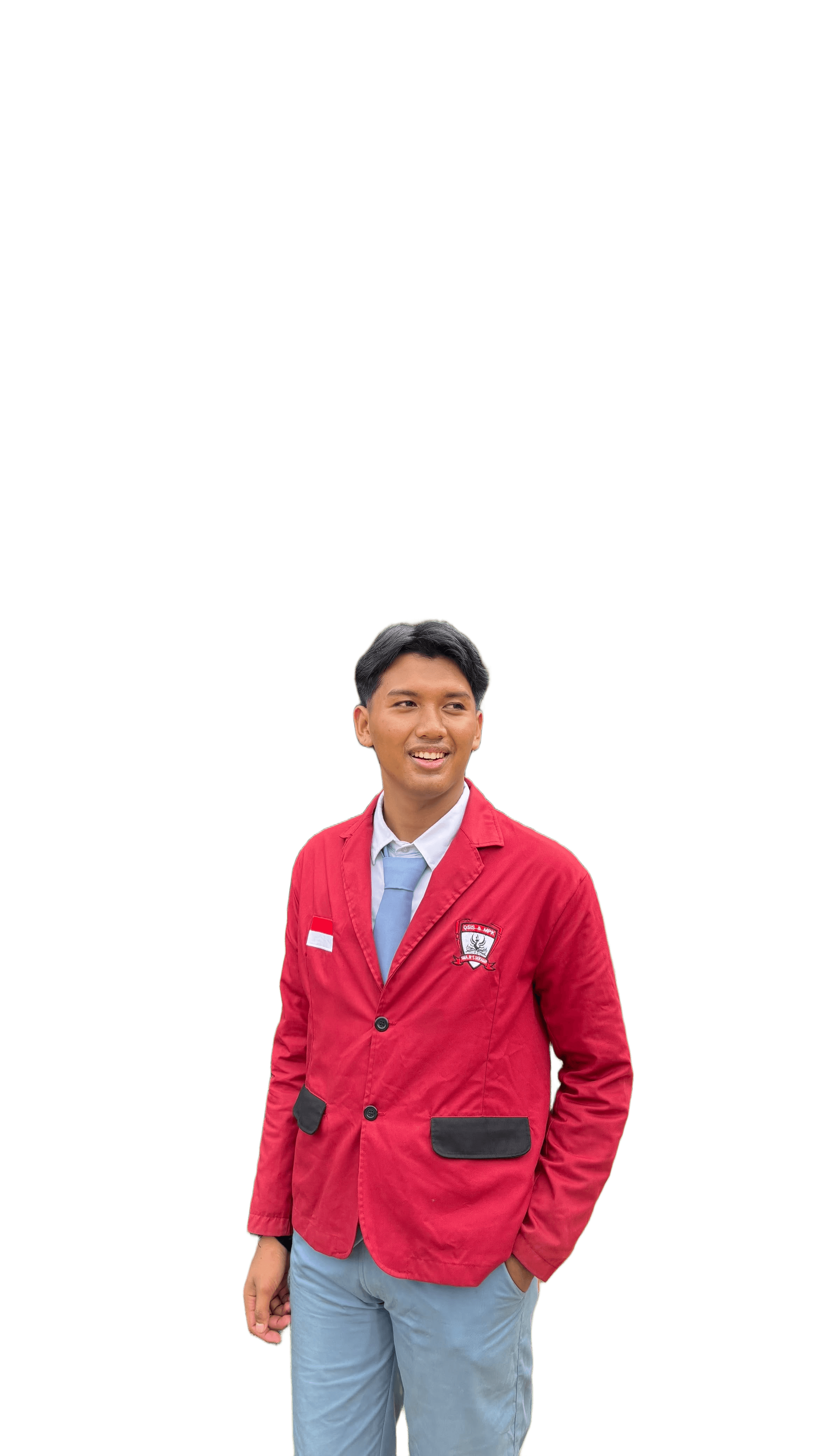AI Background Removal: Man in Red Blazer Portrait