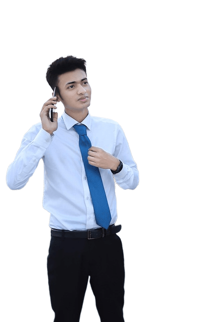 Remove Background from Professional Man with Tie & Phone | BgRemovit