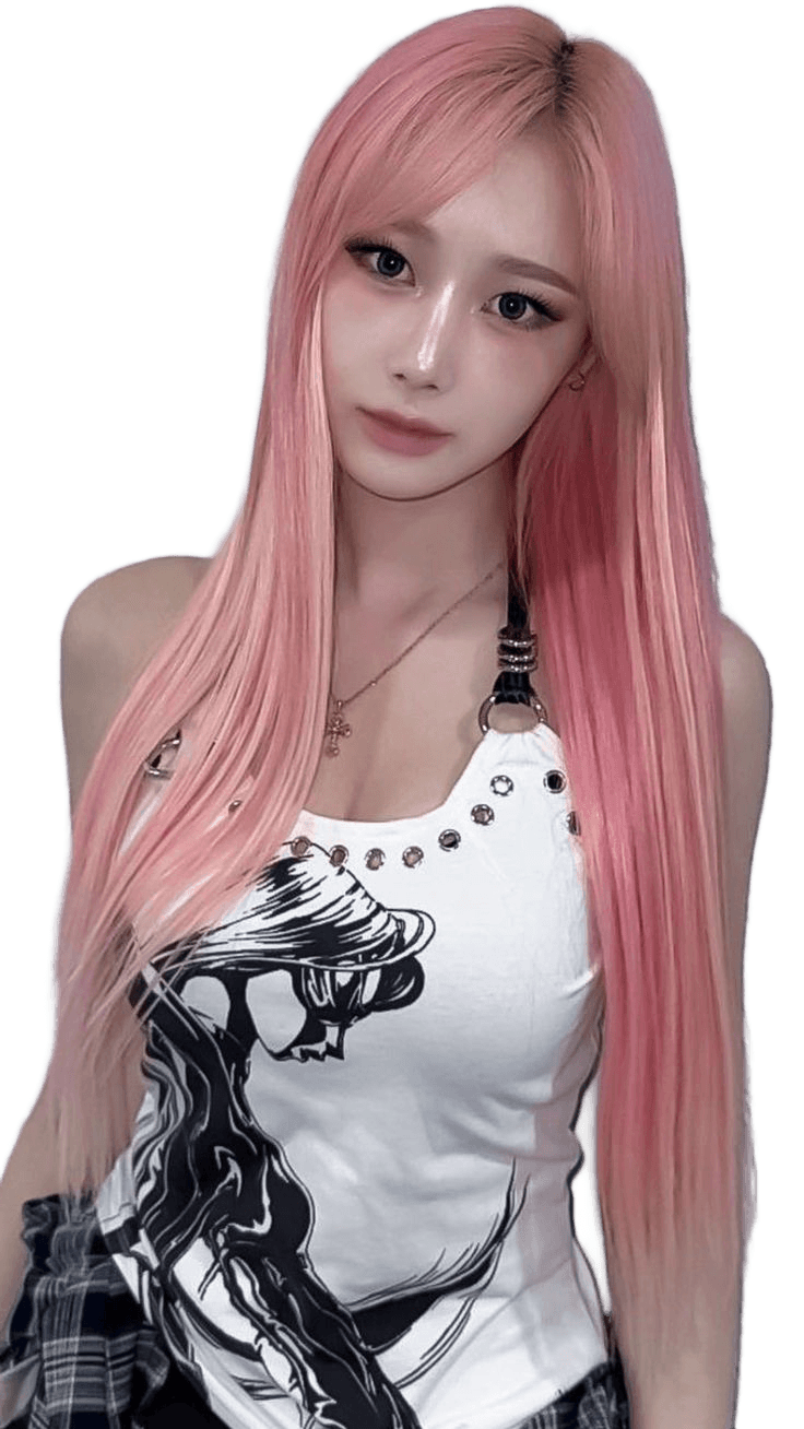AI Background Removal: Pink Hair Portrait Perfect Cutout