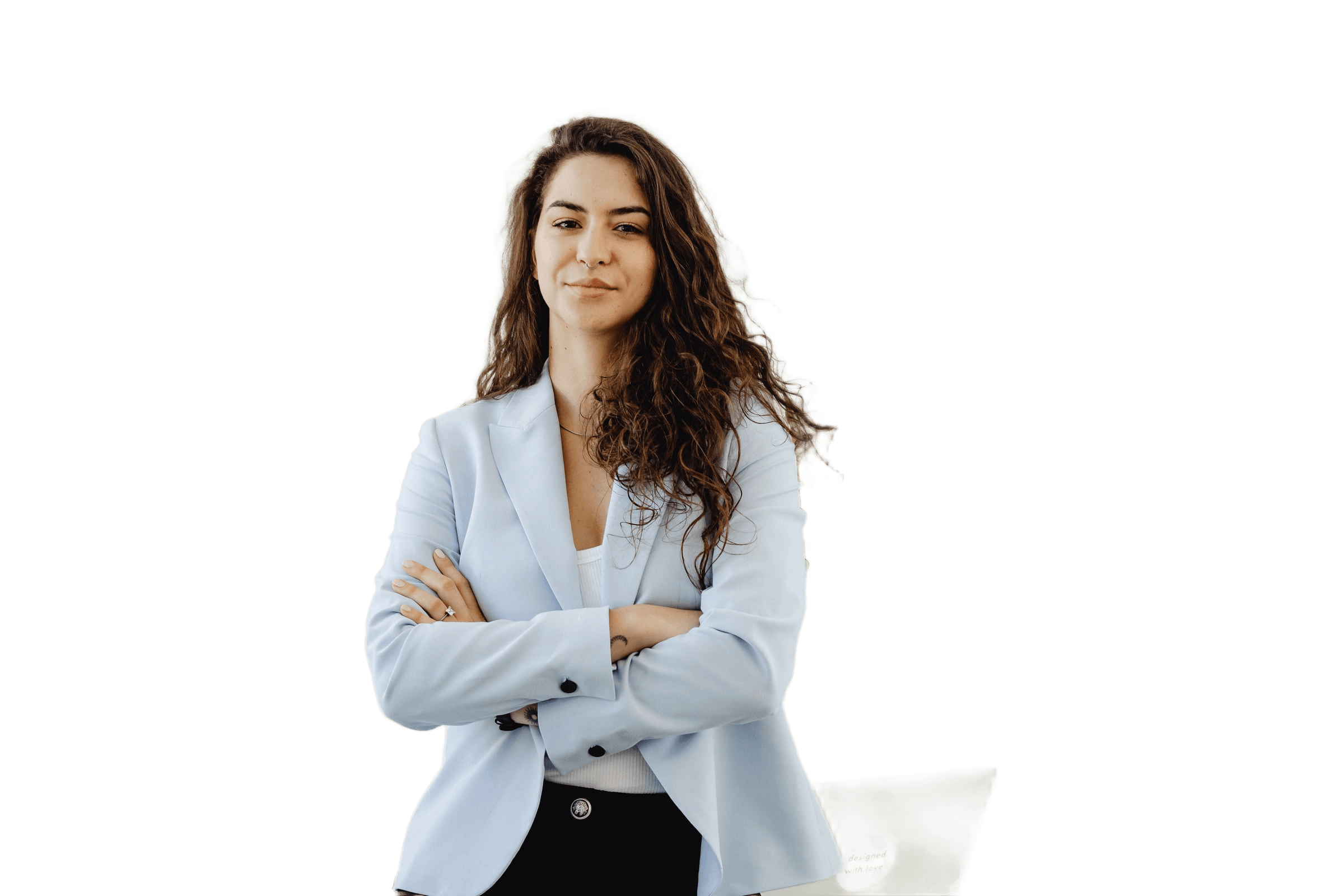 AI Background Removal: Professional Woman Portrait in Office