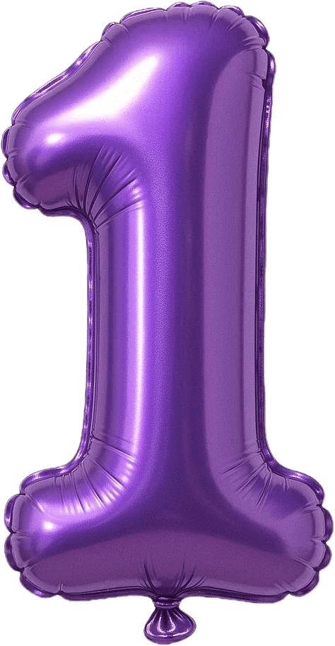 Remove Background from Purple Number 1 Balloon | BgRemovit