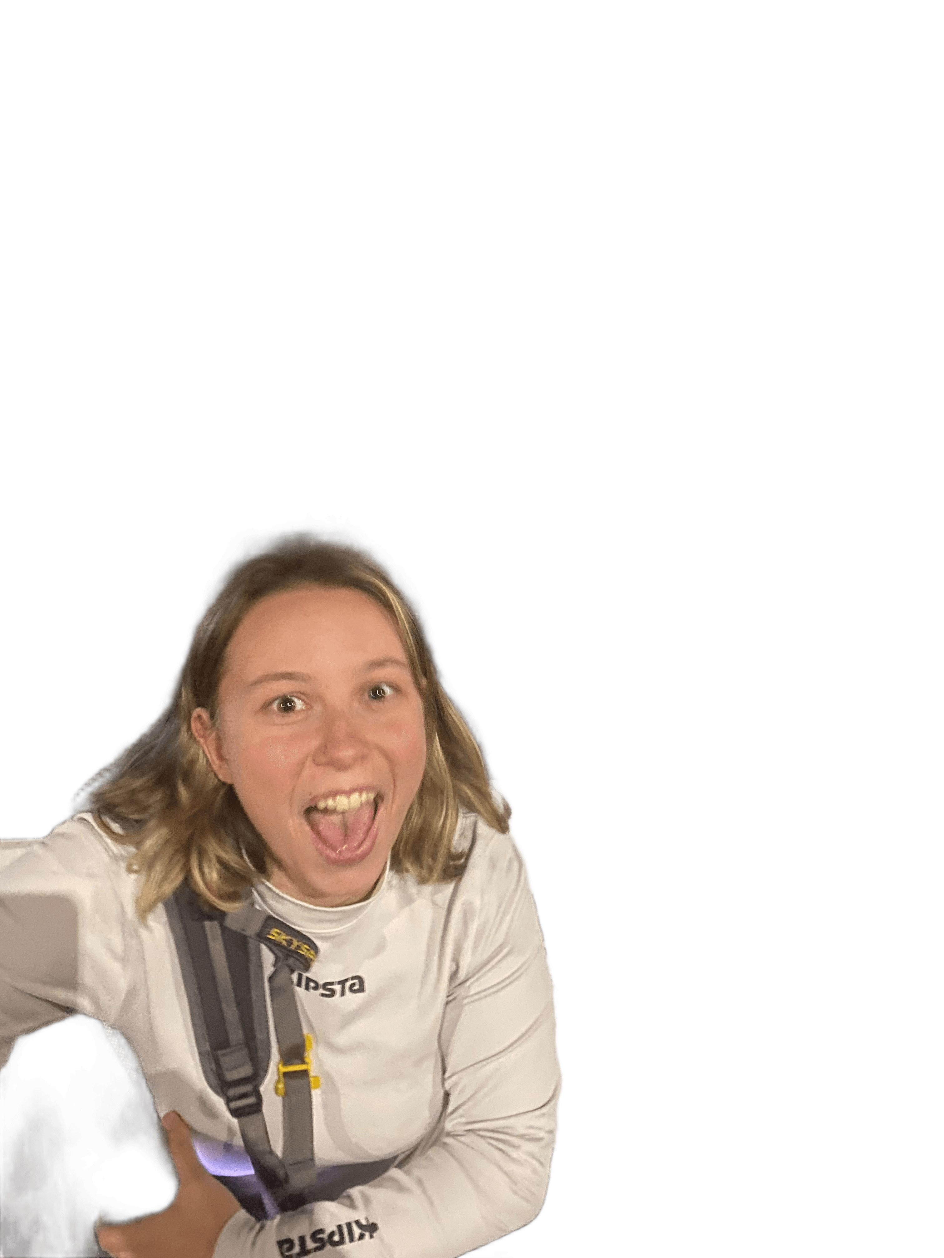 AI Remove Background: Smiling Woman in Front of Car