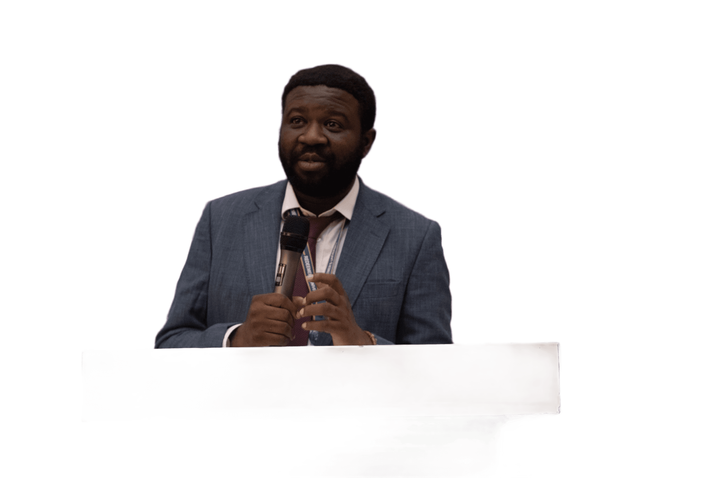 AI Background Removal: Speaker at Podium | BgRemovit
