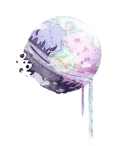 Remove Background from Watercolor Planet Art | BgRemovit AI