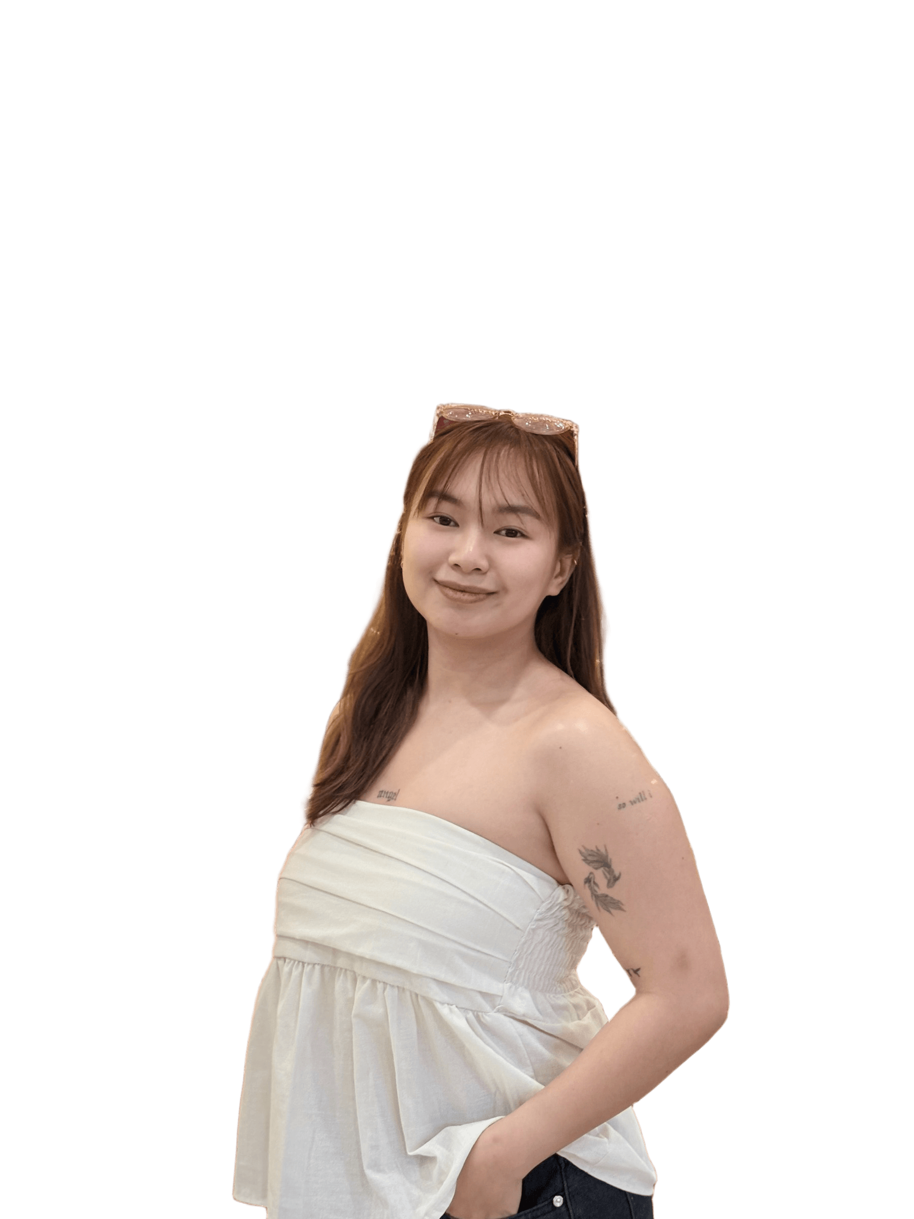 Remove Background from Woman in Christmas Bokeh Photo