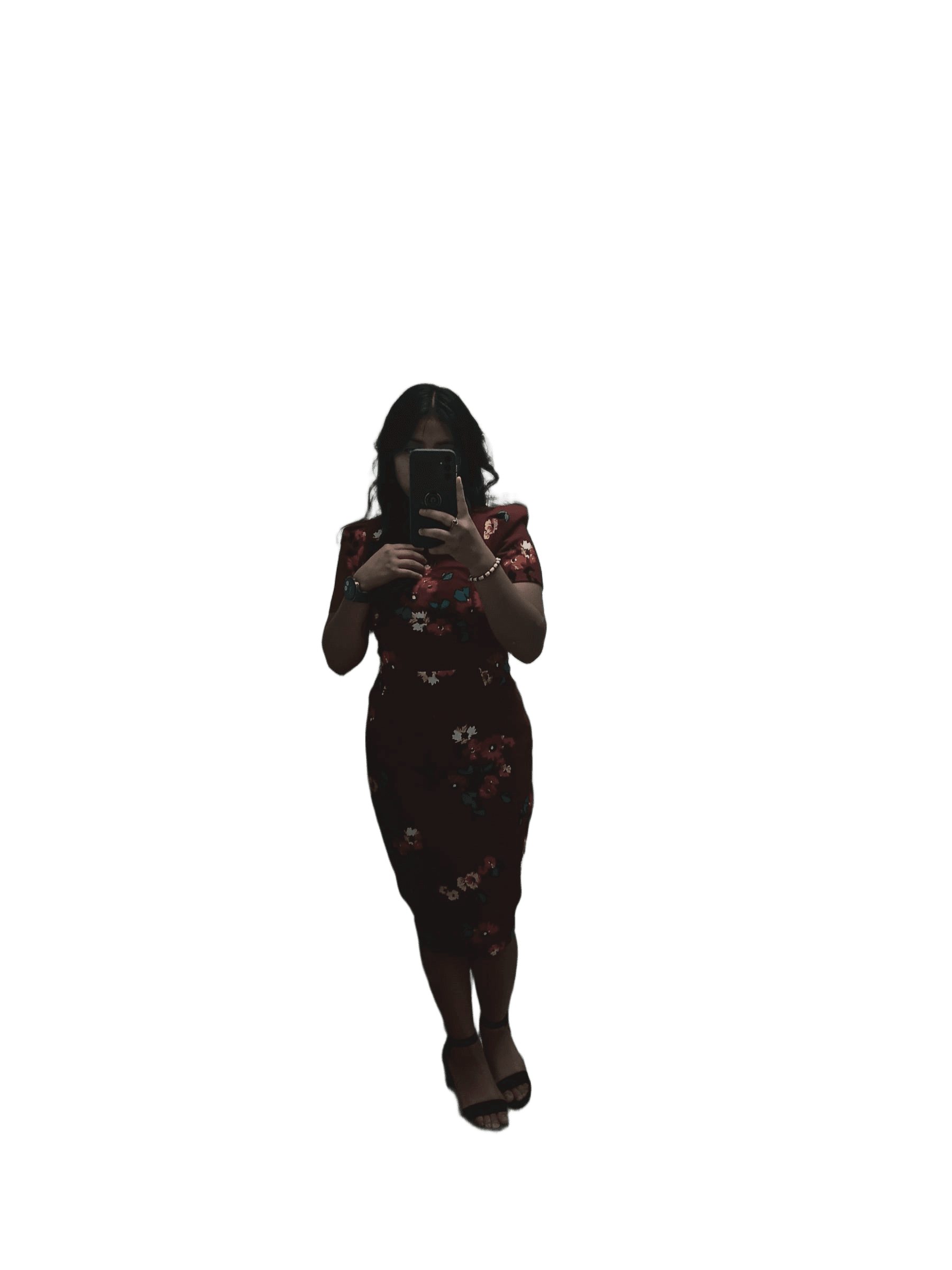 Remove Background from Mirror Selfie | Floral Dress Photo Editor
