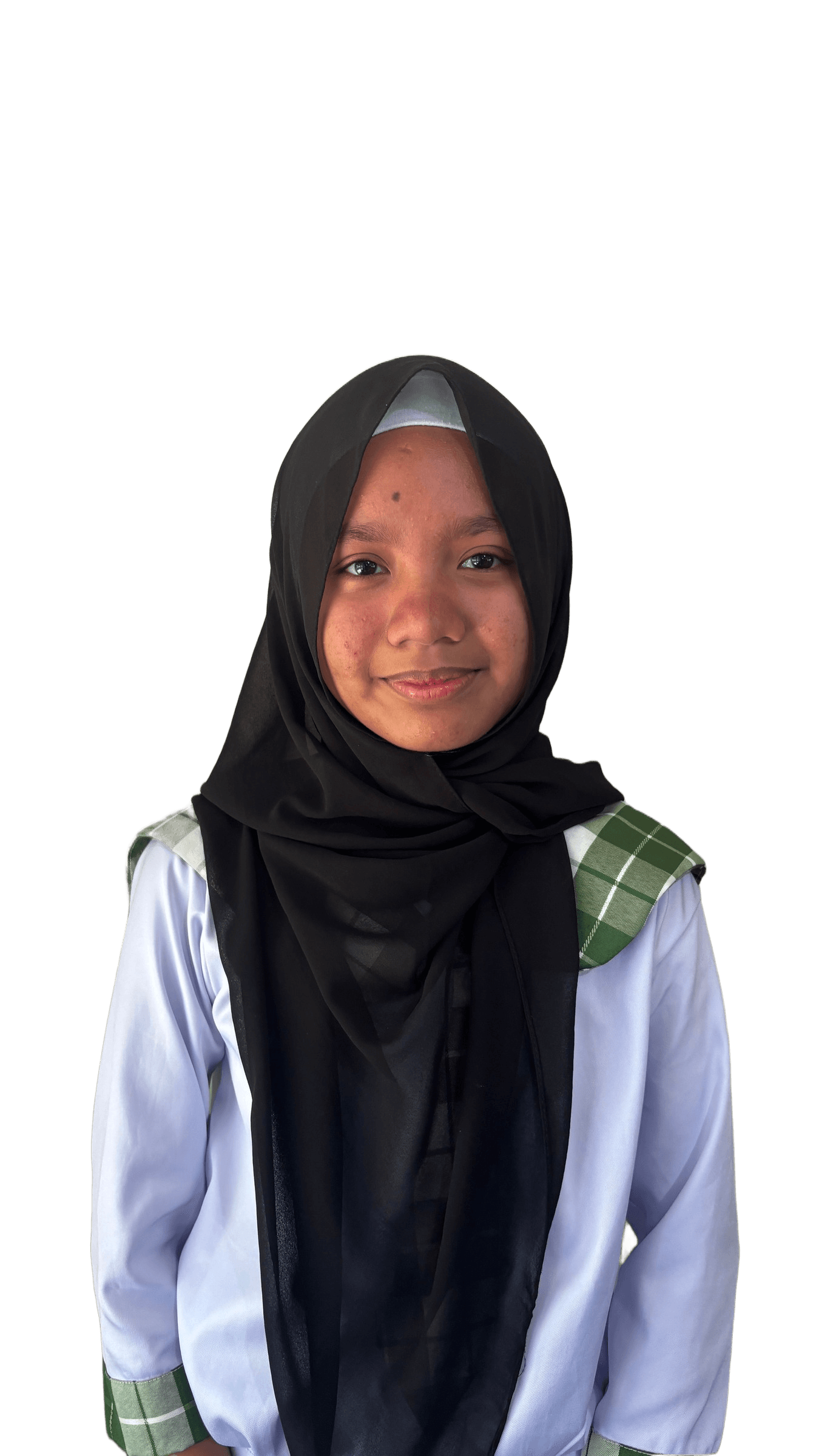 Remove Background from Woman in Hijab & Plaid Shirt | BgRemovit