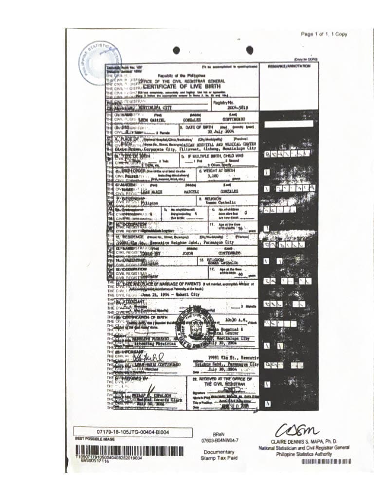 Before — original input