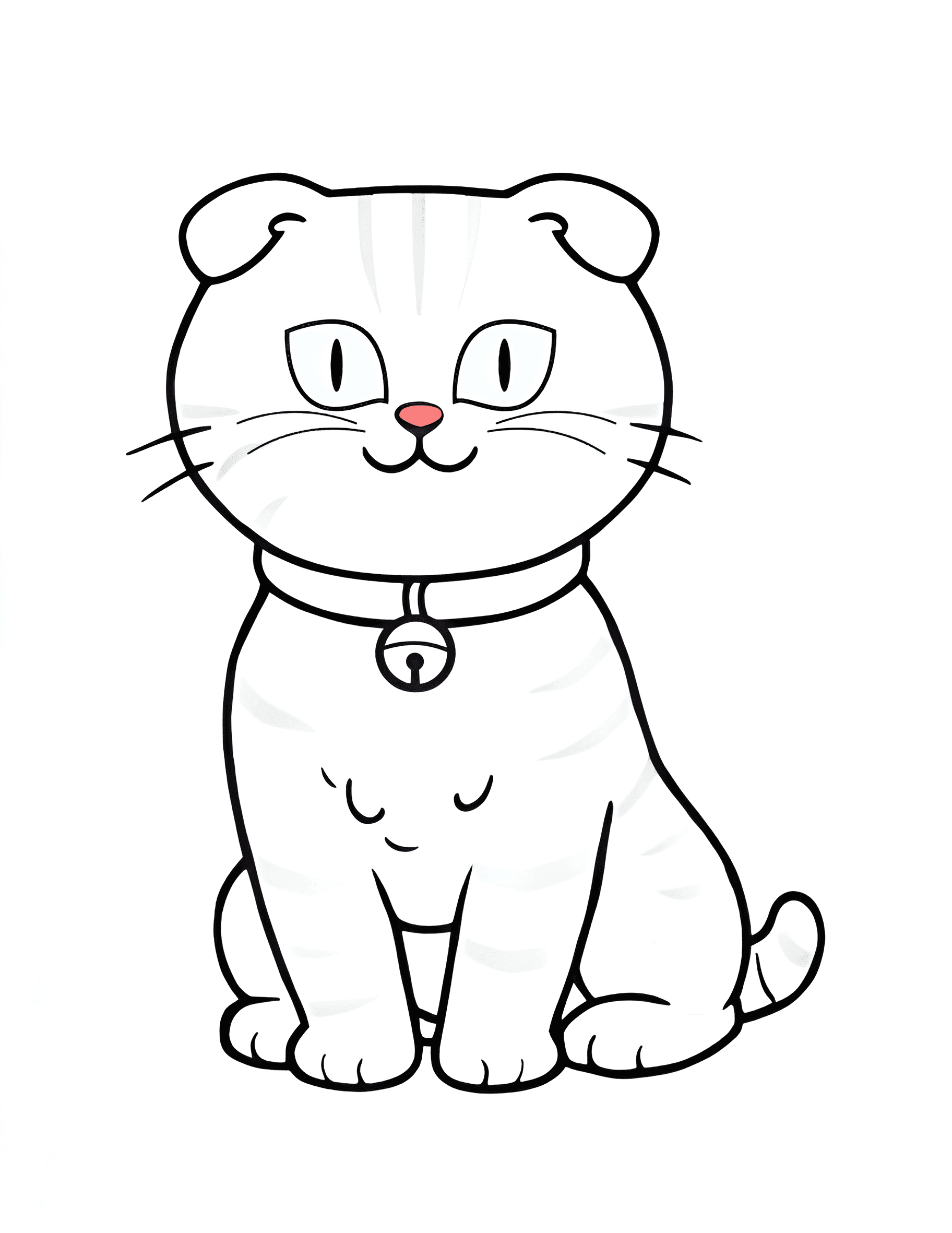 Sharpen Cartoon Cat Line Art | AI Image Enhancer