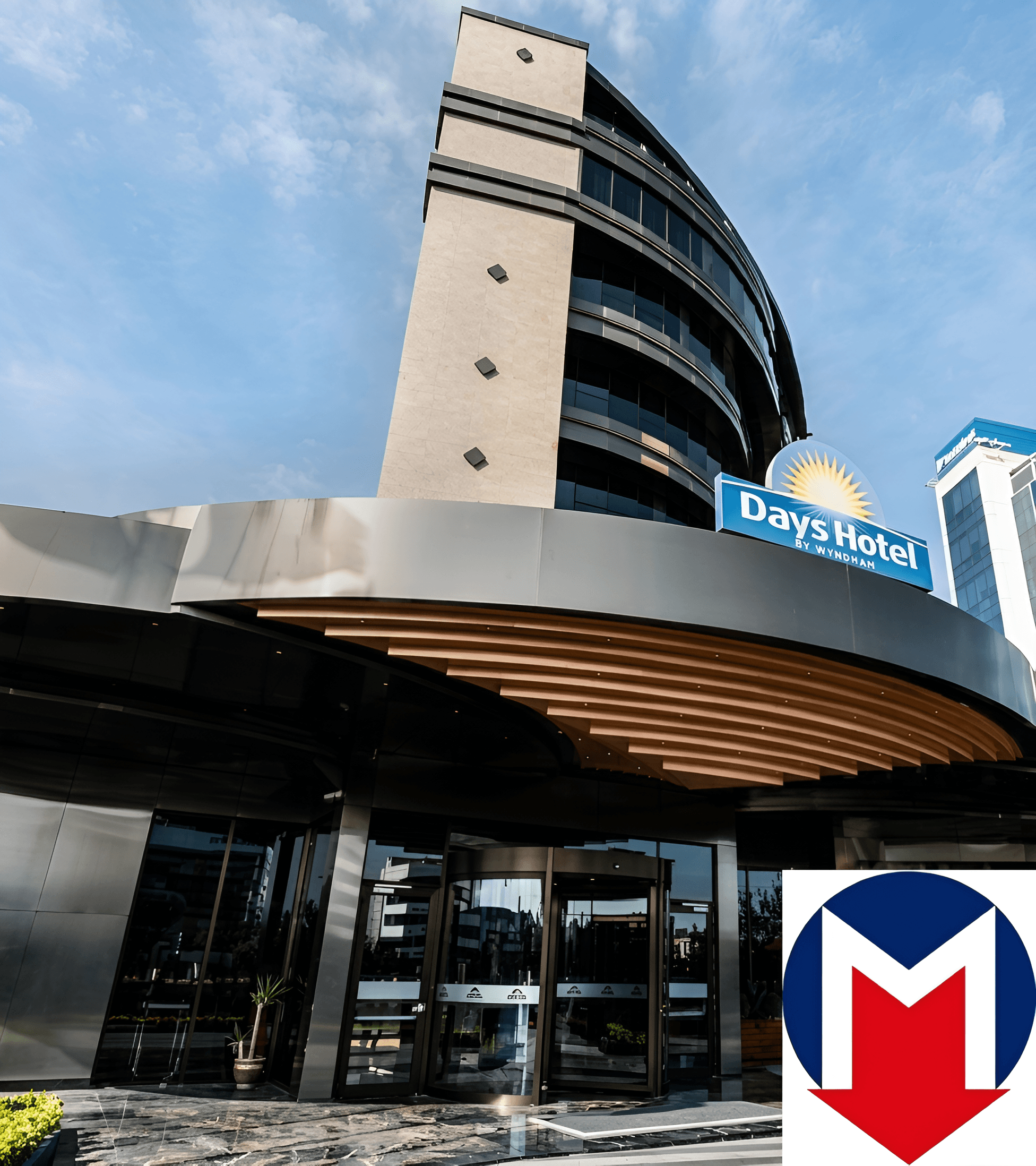 AI Upscaling: Sharpen Days Hotel Exterior Photo & Details