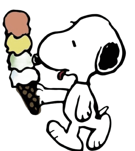 Snoopy Ice Cream PNG | Remove Background from Cartoon Image