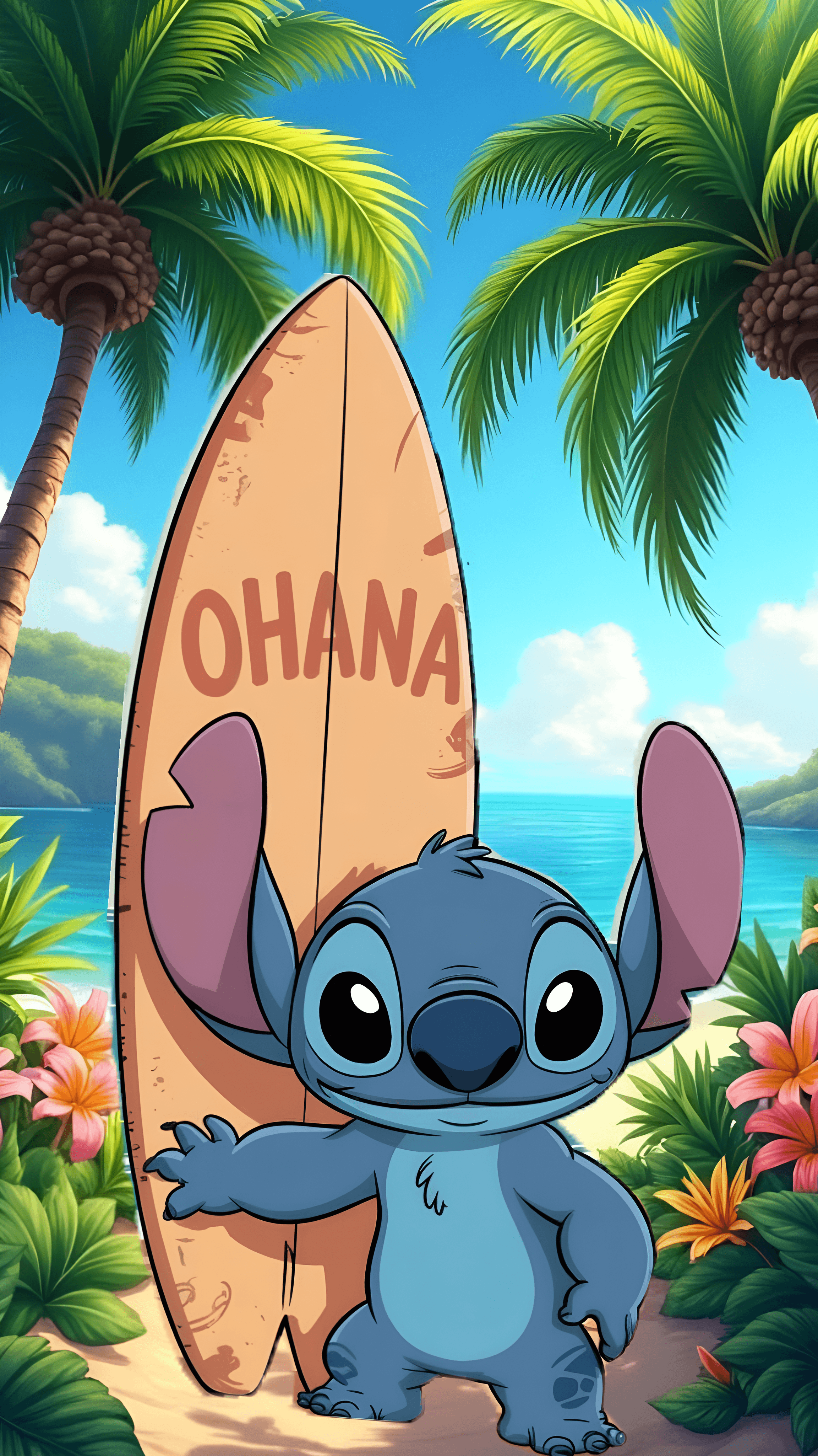 Upscale Stitch OHANA Surfboard Image | AI Enhancement