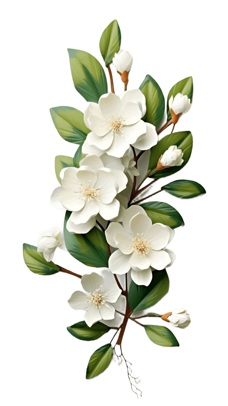 Remove Background from White Magnolia Flowers | BgRemovit AI