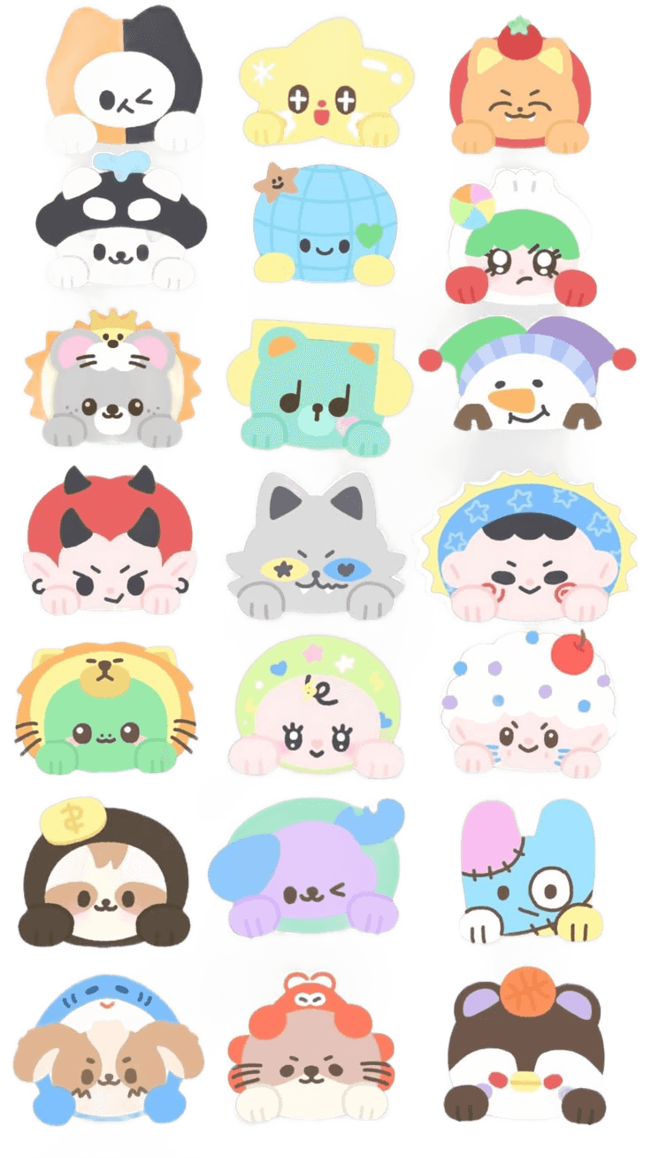 Perfect Background Removal for Cute Cartoon Stickers & Digital Assets
