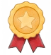 Remove Background from Gold Star Award Medal Image