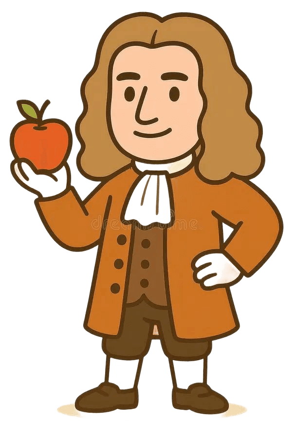 Remove Background from Isaac Newton Cartoon with Apple