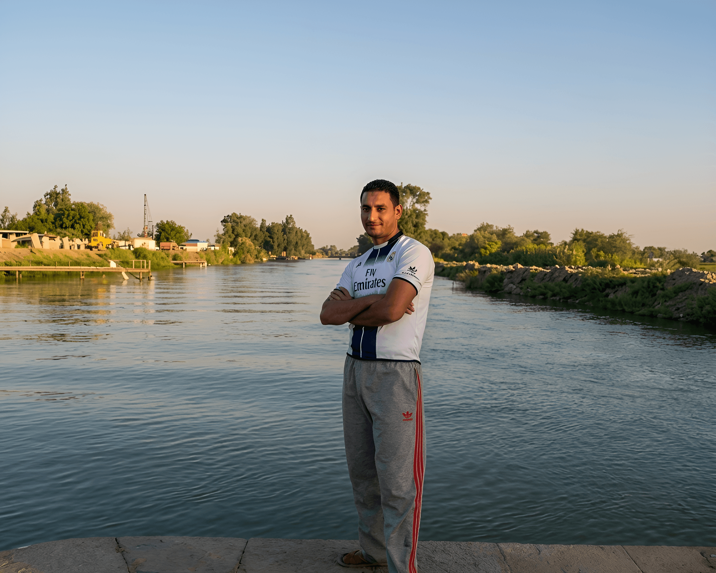 Enhance Blurry River Photo | AI Image Upscaler for Outdoor Portraits