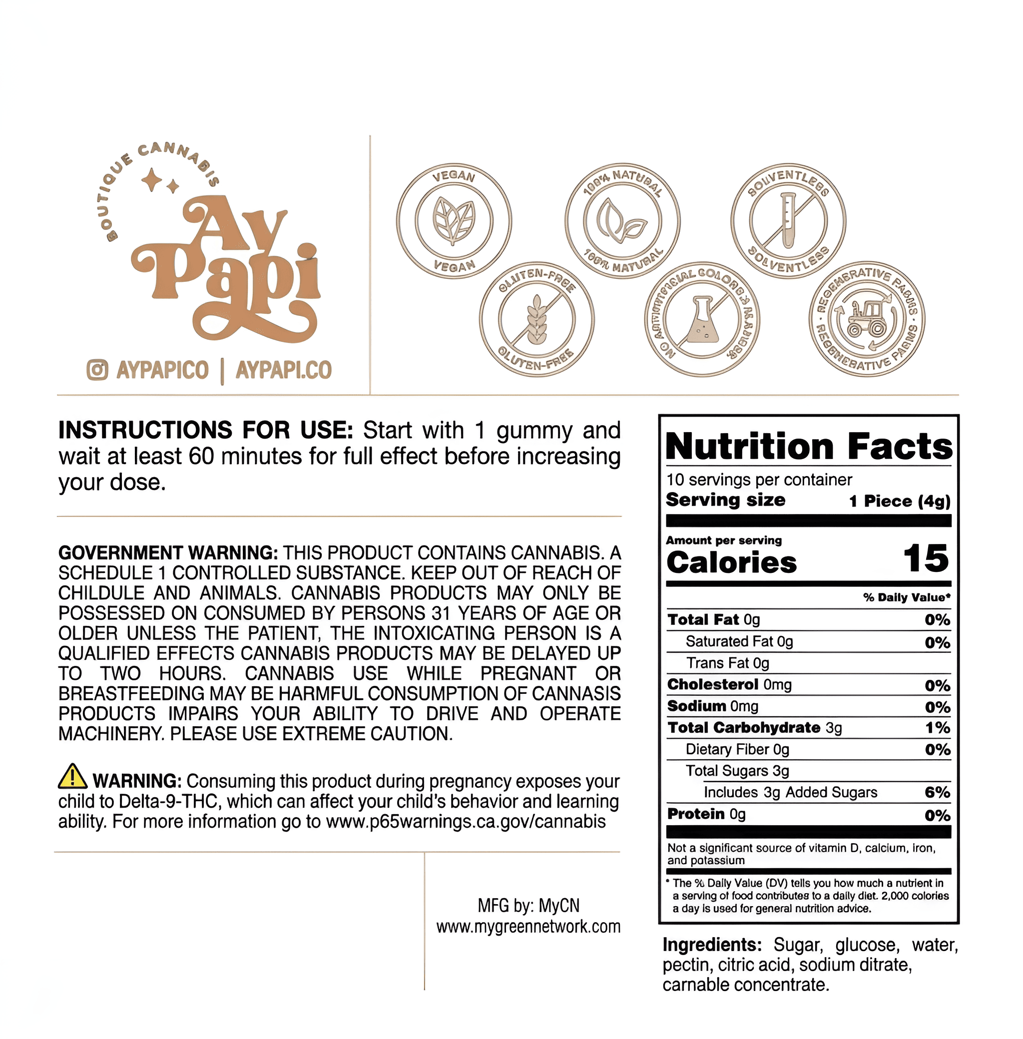 Upscale Cannabis Label Text & Nutrition Facts | BgRemovit