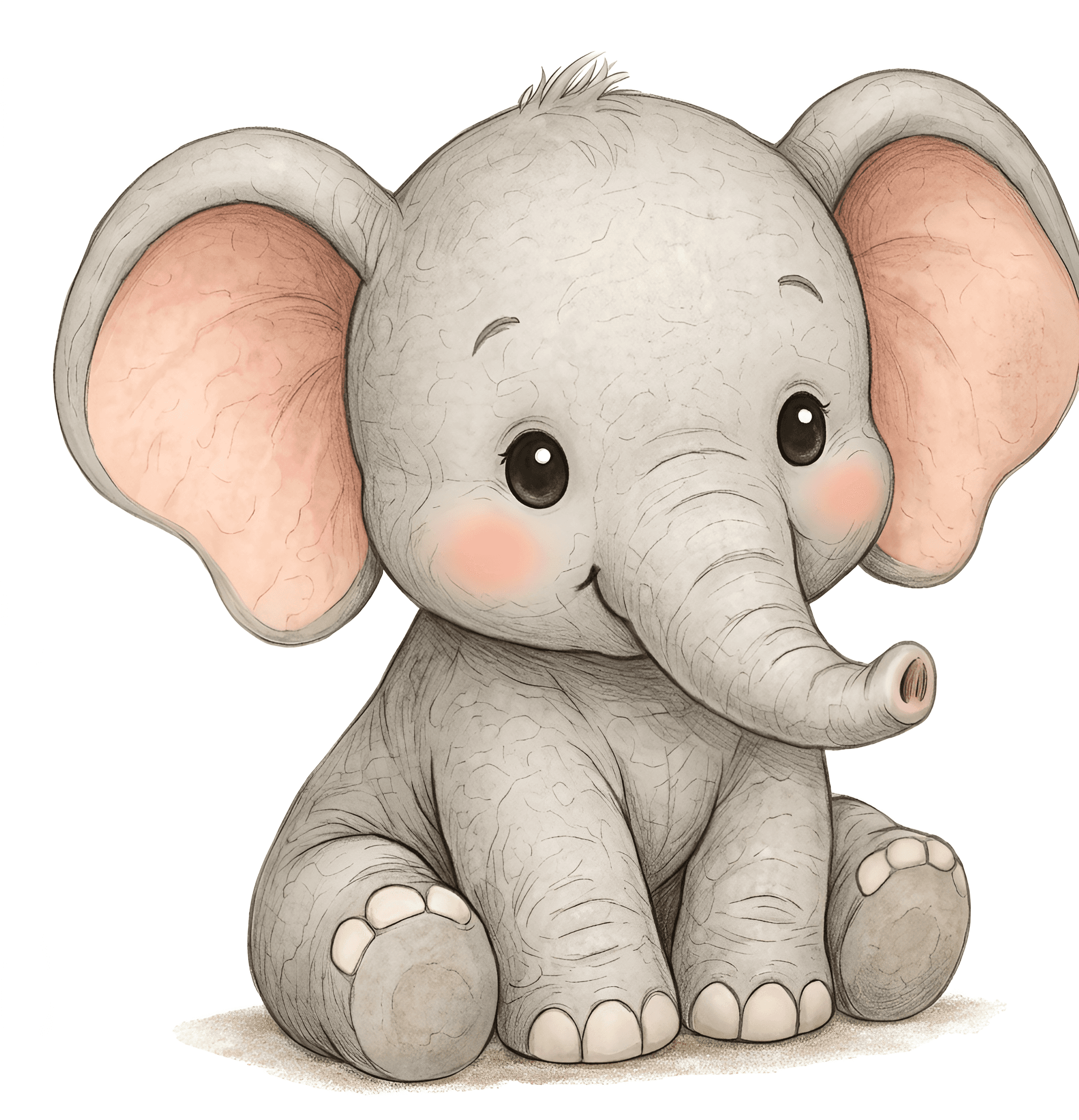 Upscale Cartoon Elephant Image | Sharpen & Enhance Detail