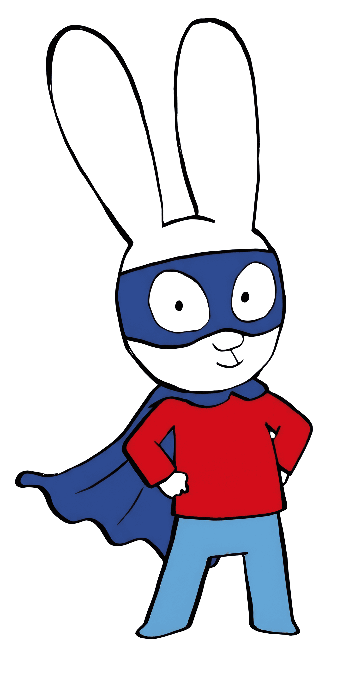 AI Upscale & Enhance Cartoon Bunny Superhero Image | BgRemovit