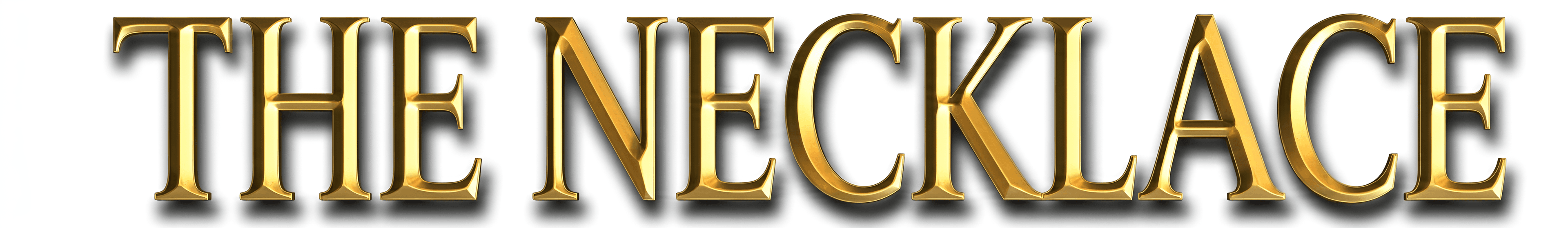 Upscale Gold 3D Text Logo | "THE NECKLACE" Title Enhancement