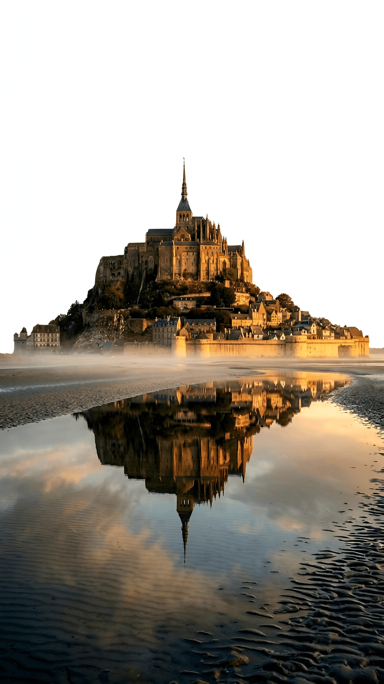 Transform Your Photos: Mont Saint-Michel Enhanced with AI