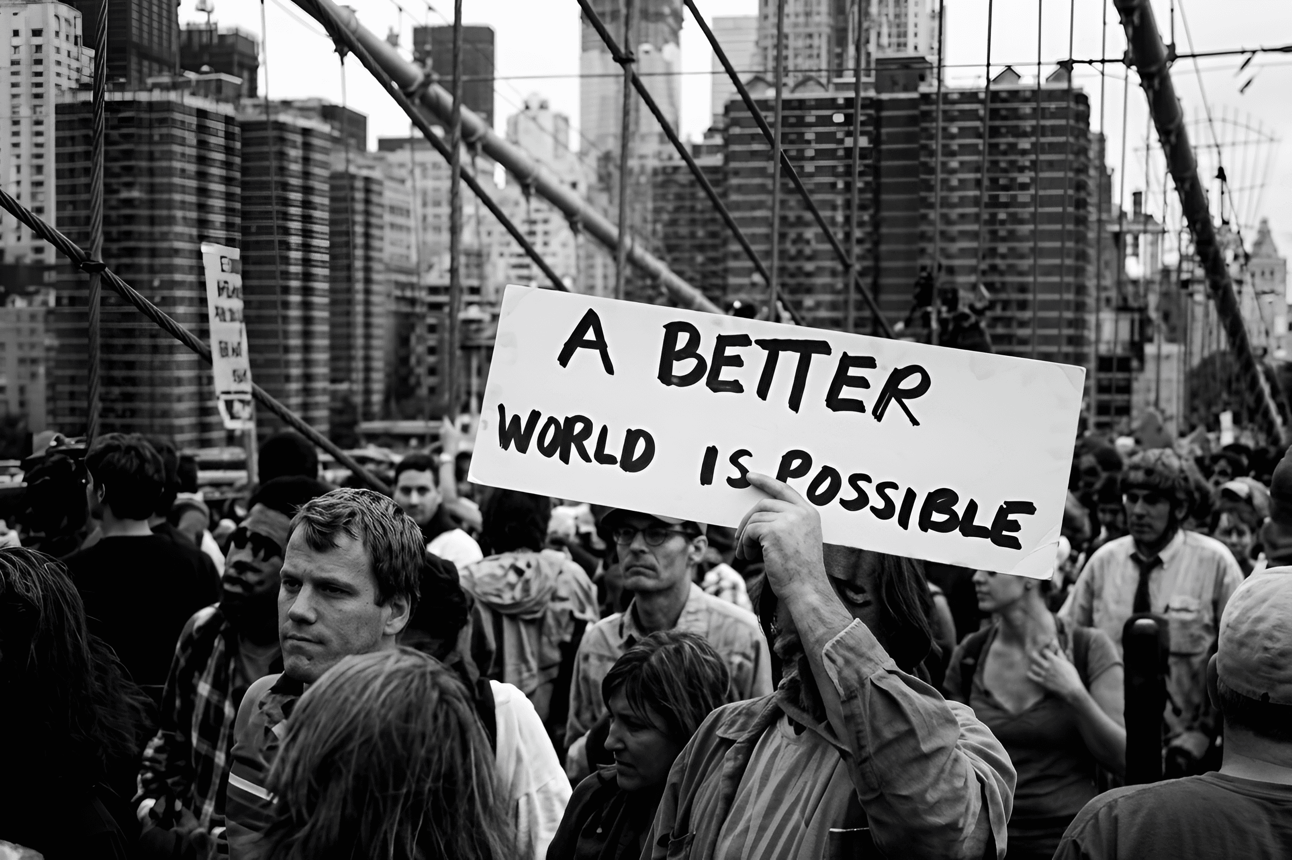 Upscale Protest Photo with Sign | Image Enhancer BgRemovit