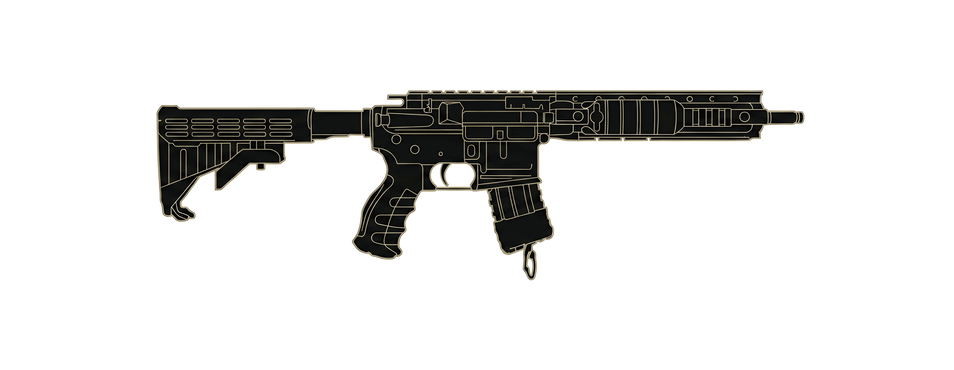 Upscale Rifle Line Art: Crisp Detail Enhancement by AI