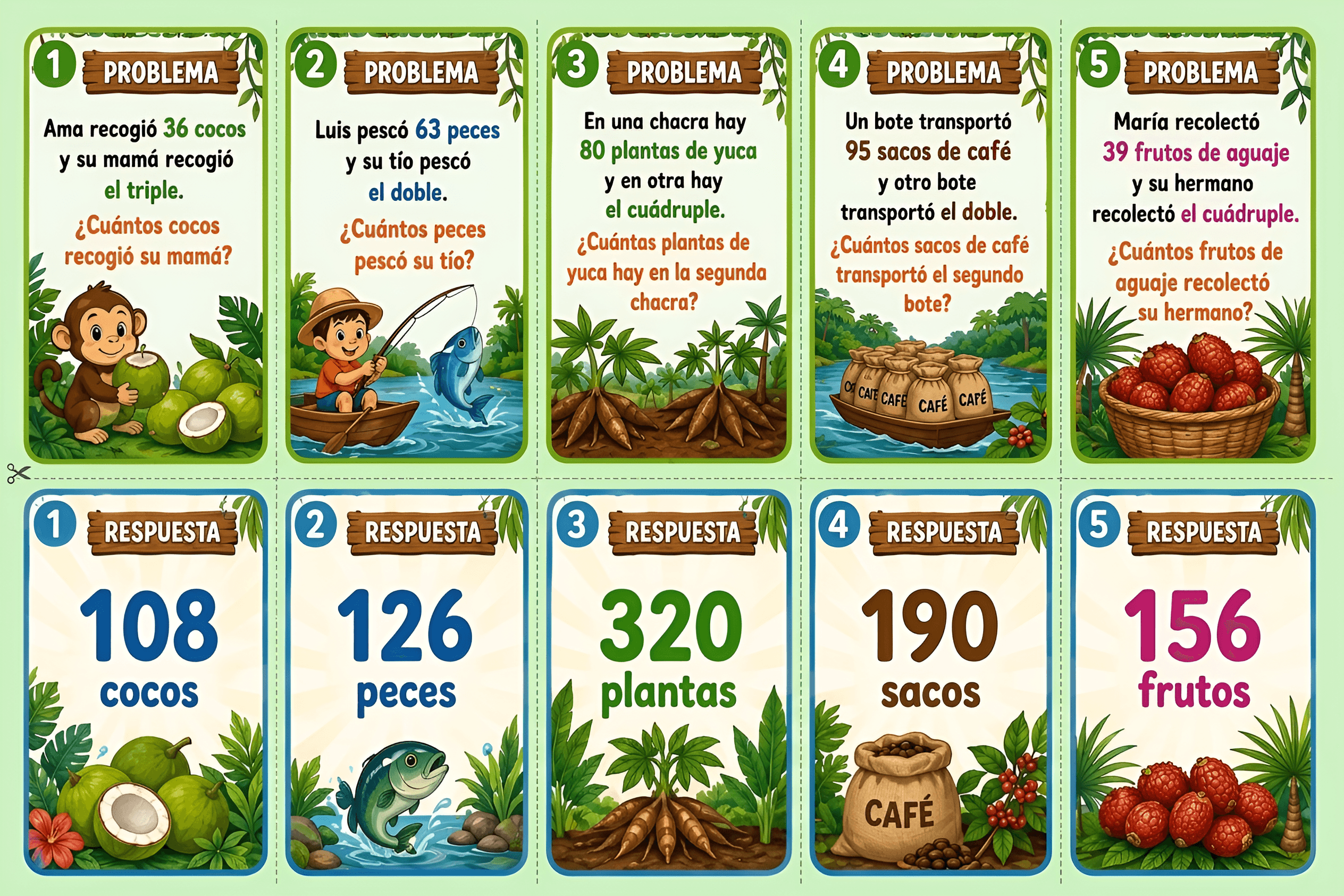 Upscale Spanish Math Problem Cards | BgRemovit Image Enhancer