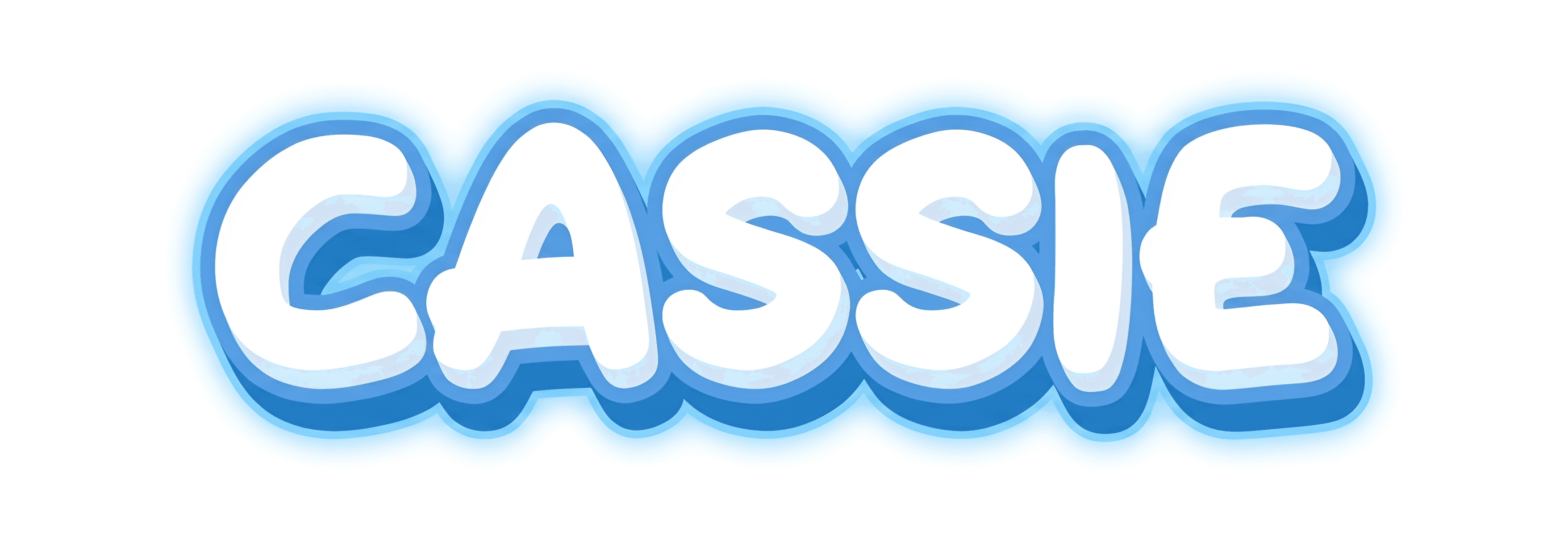 Upscale 'CASSIE' Text Logo | AI Image Enhancer for Crisp Graphics