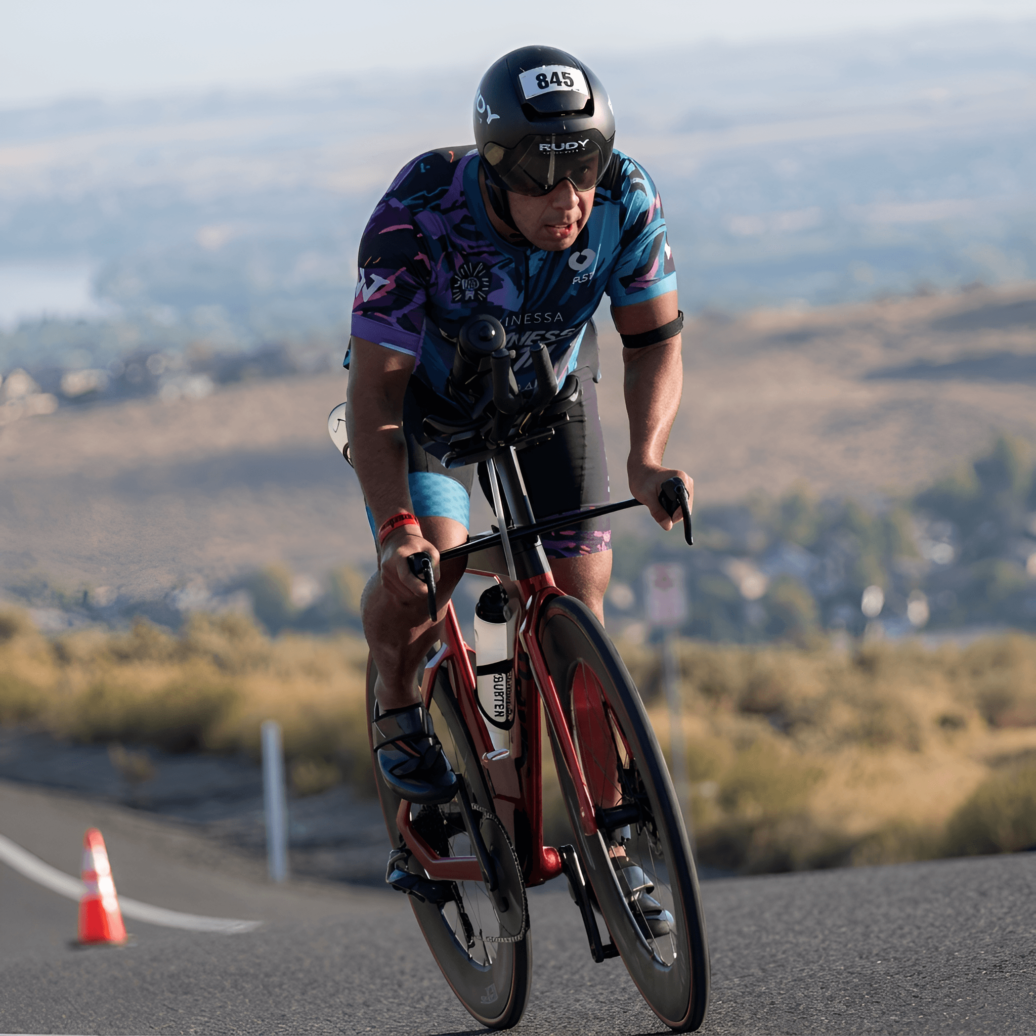 Upscale & Enhance Triathlete Photo | BgRemovit AI Sharpness