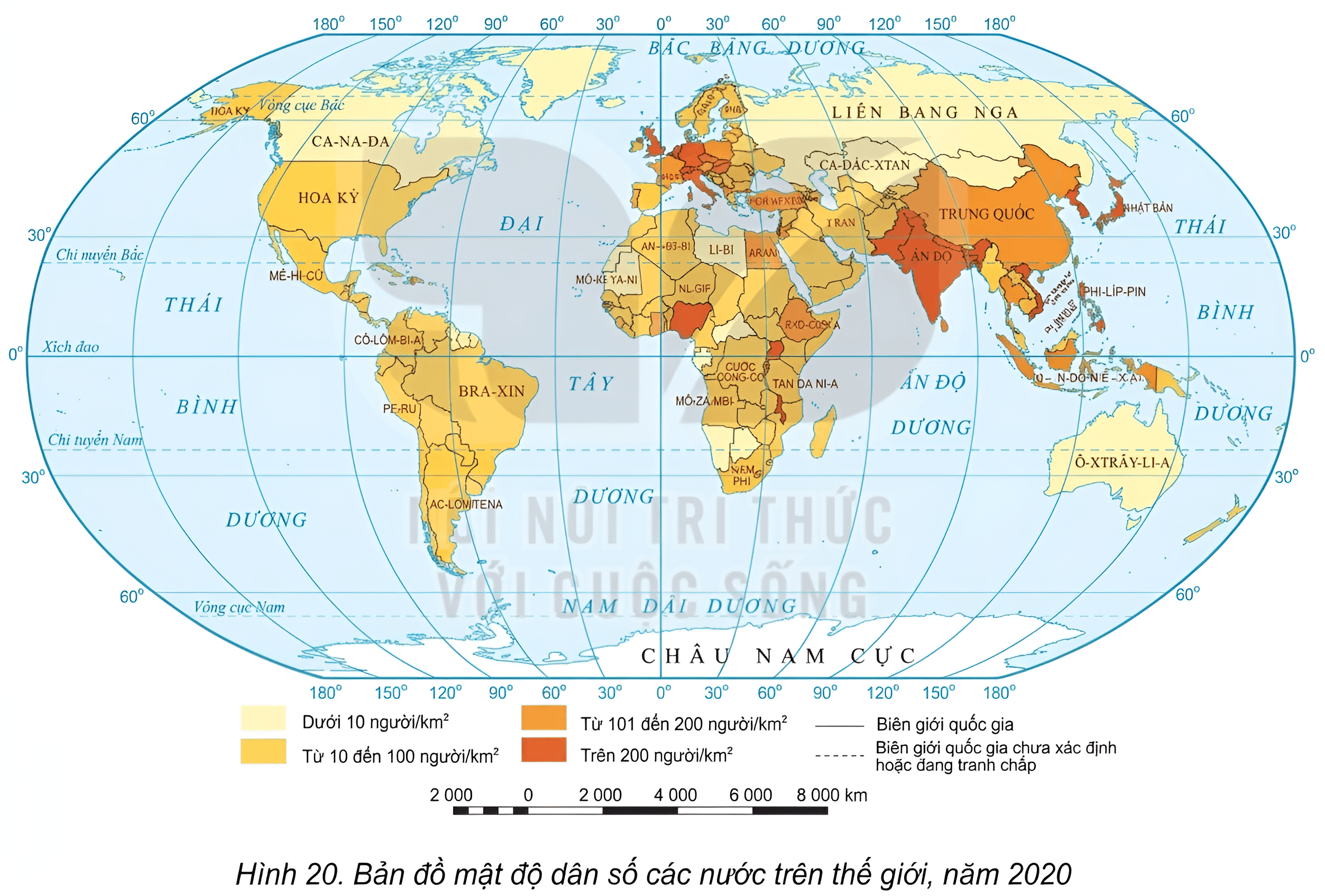 AI Upscale World Population Map | Sharper Vietnamese Text