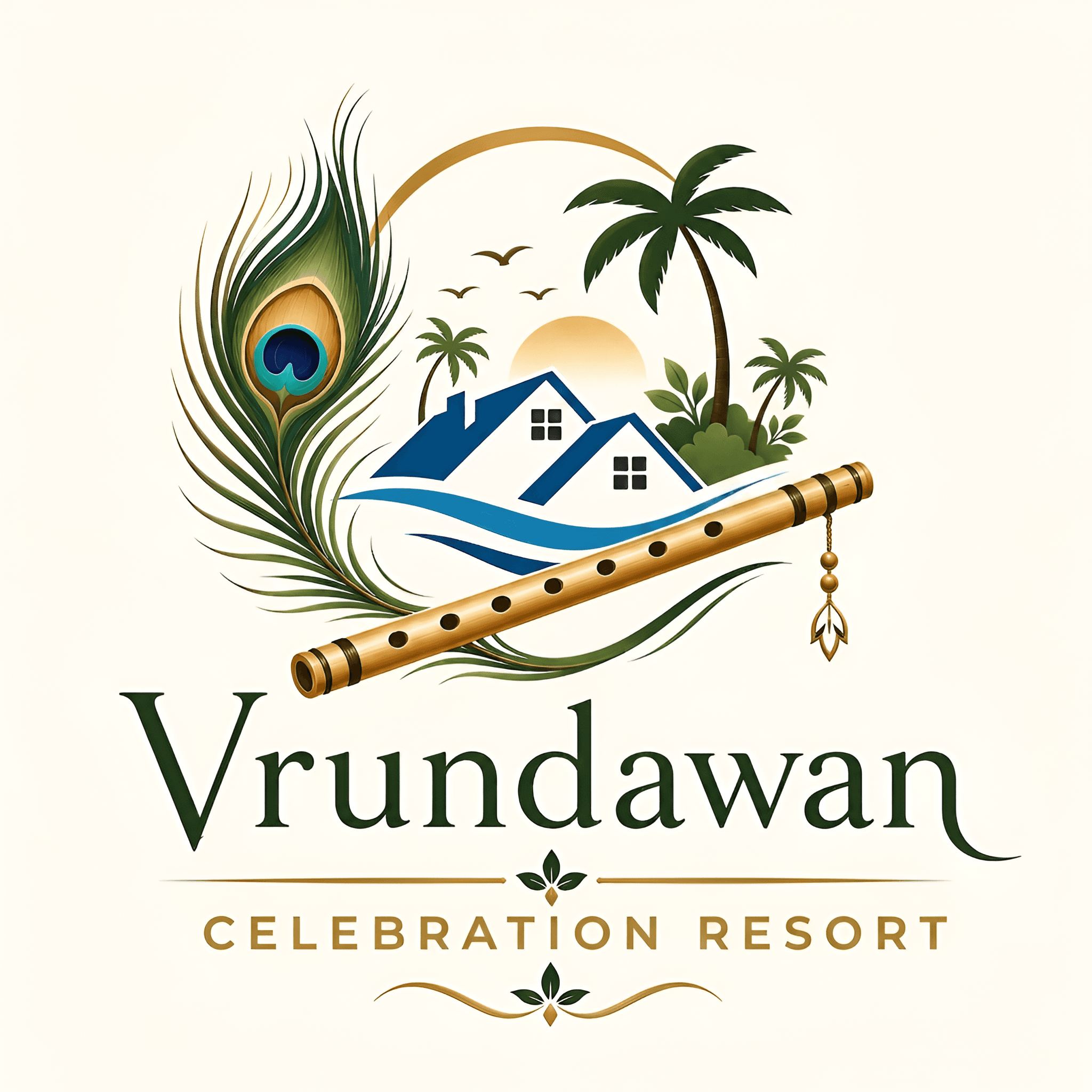 Vrundawan Resort Logo Enhancement: Typo Correction & Clarity