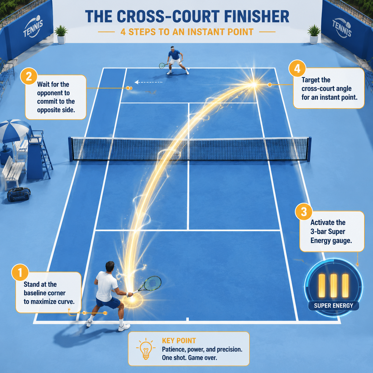 ANNOTATED DIAGRAM: Court positioning for maximum curve effect