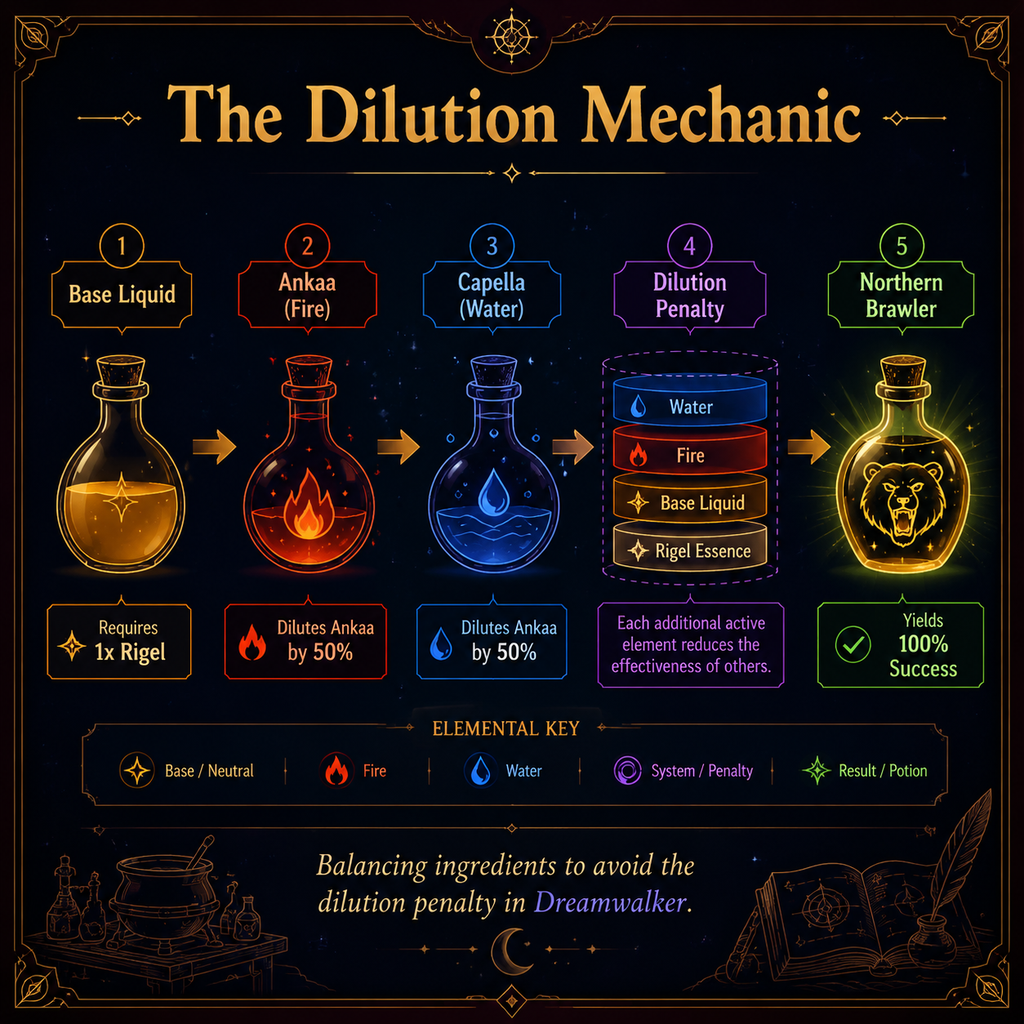 Infographic showing the path to all endings Tavern Talk Stories Dreamwalker