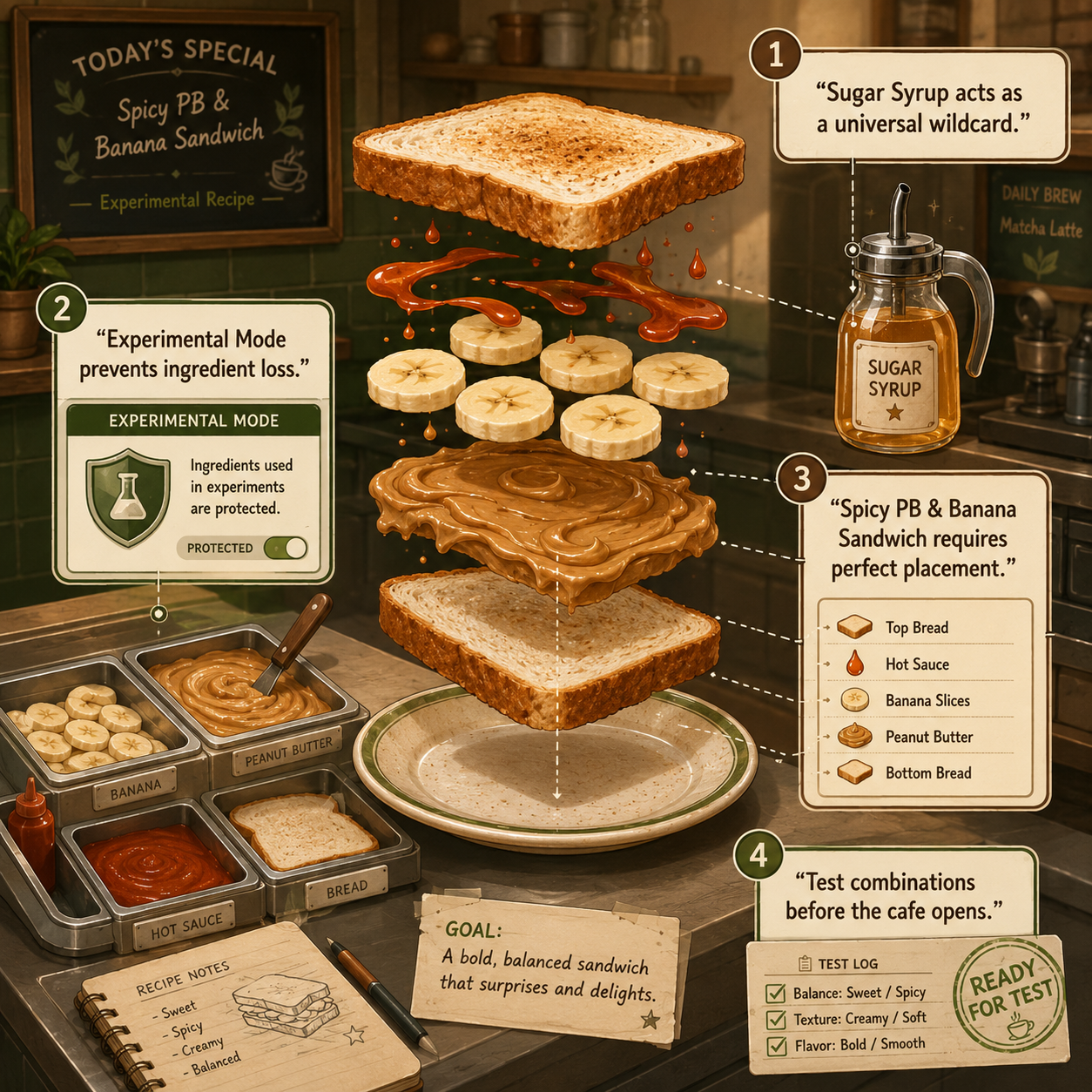 Annotated Diagram: Wildcard Ingredients and Experimental Mode