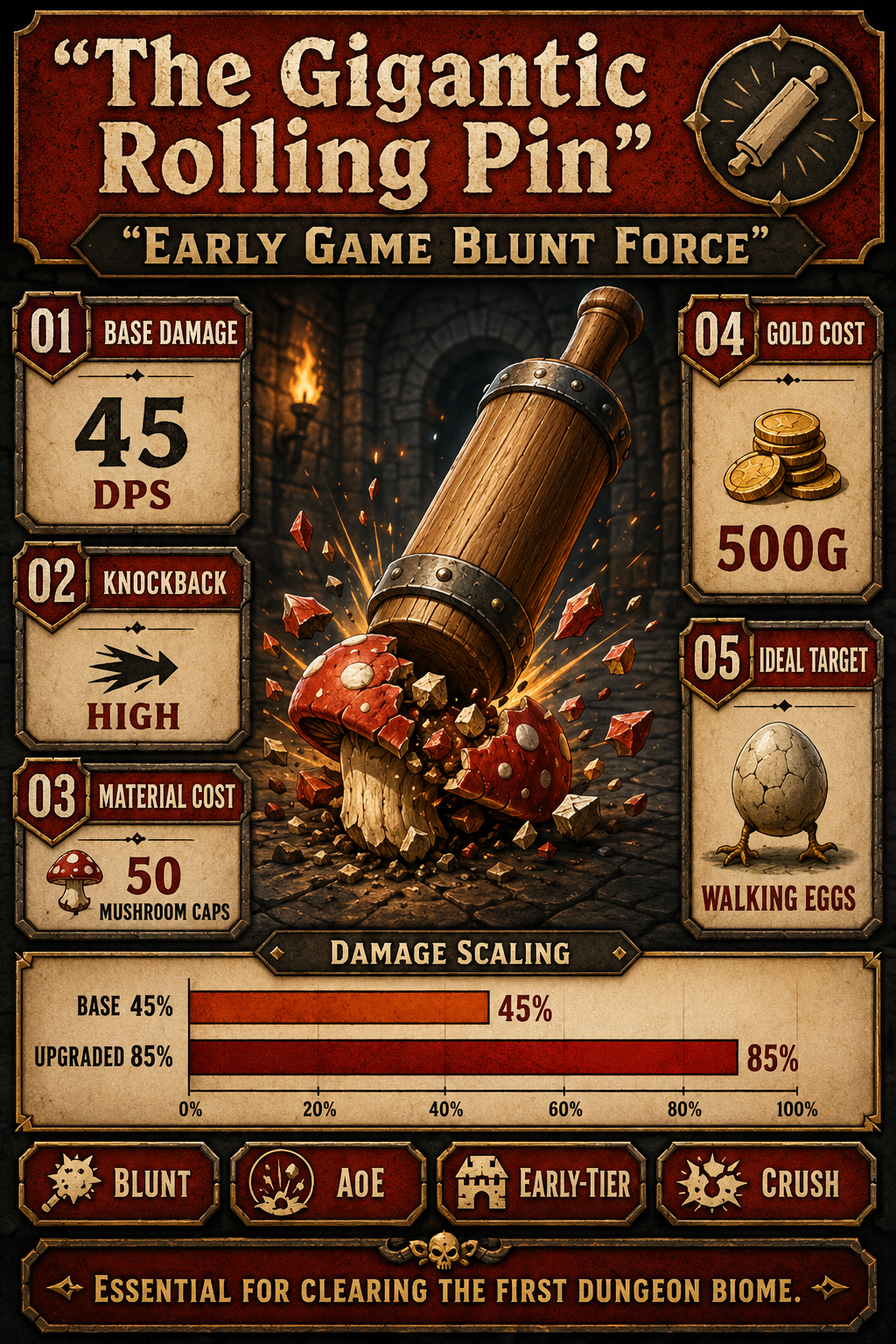 Analysis Report Poster: The Gigantic Rolling Pin stats