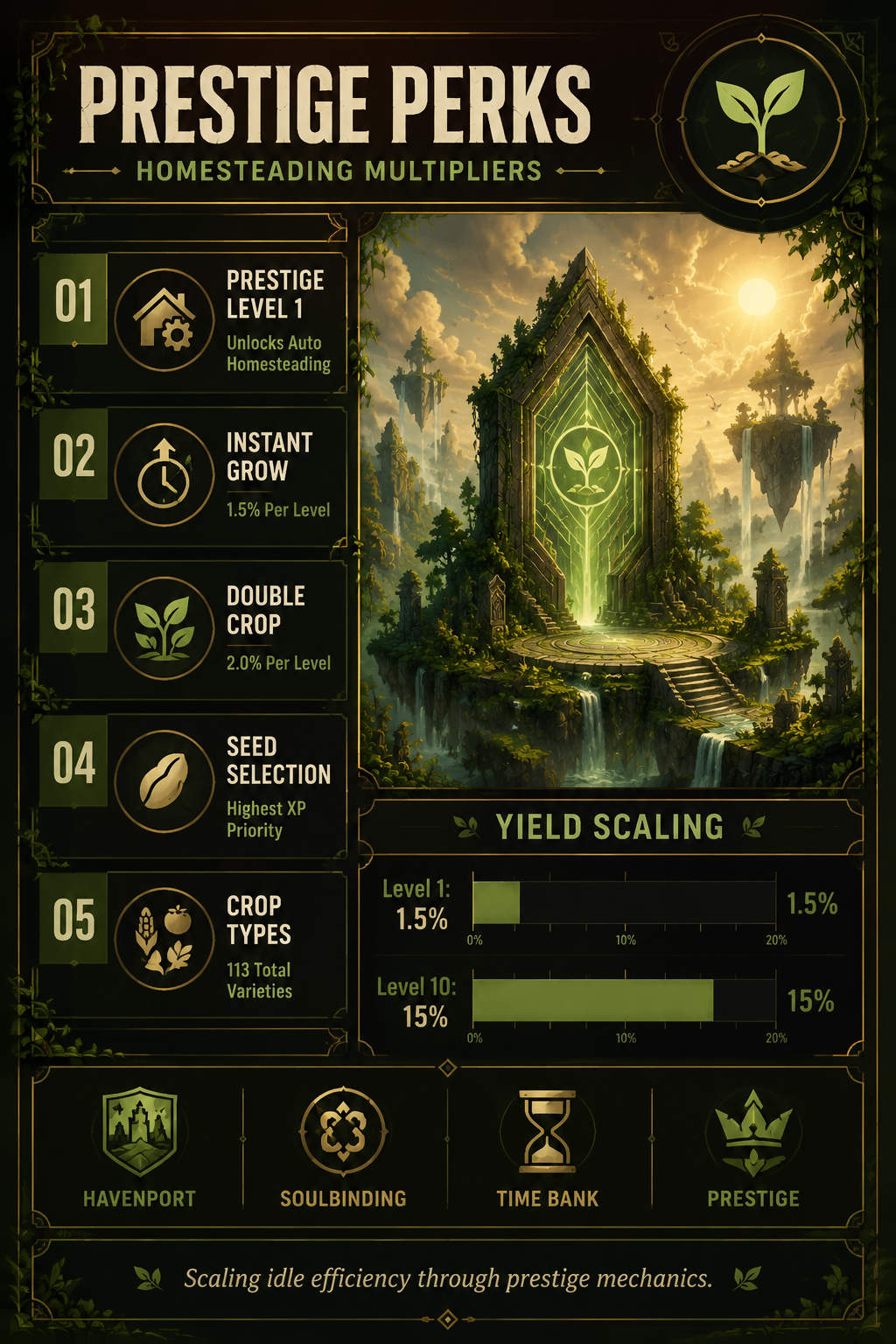 Analysis Report Poster: Homesteading Prestige Perks