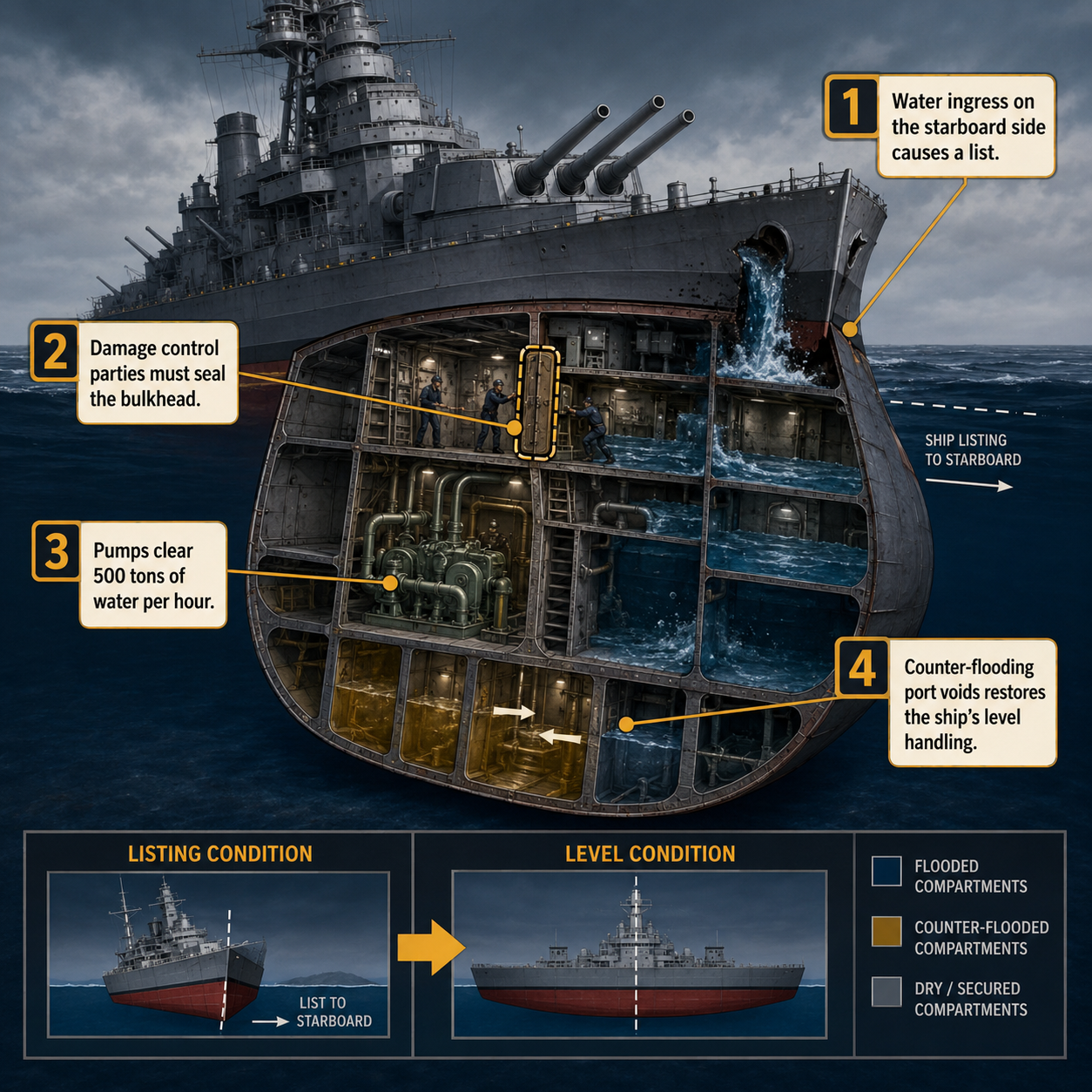 ANNOTATED DIAGRAM: Flooding and counter-flooding mechanics