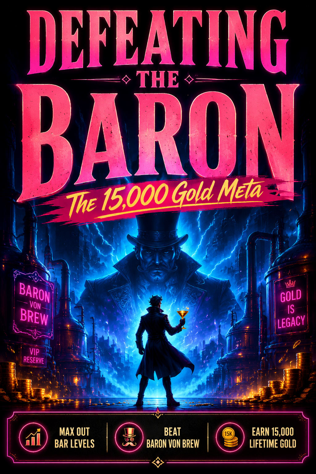 Poster: Defeating Baron Von Brew and the 15,000 Gold Meta.
